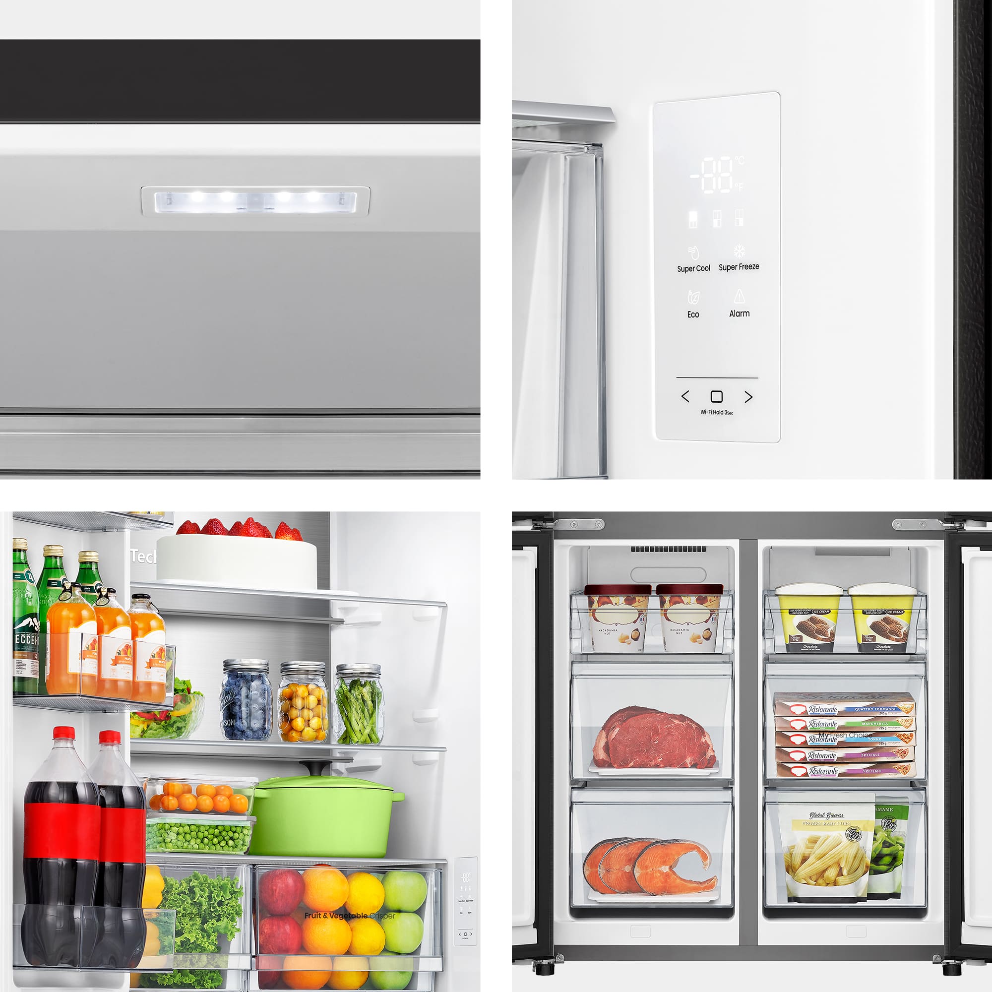 Hisense - RQ5P470SAFE – Americano 4 Puertas De Libre Instalación, Clase E, Capacidad 483L, Color Negro