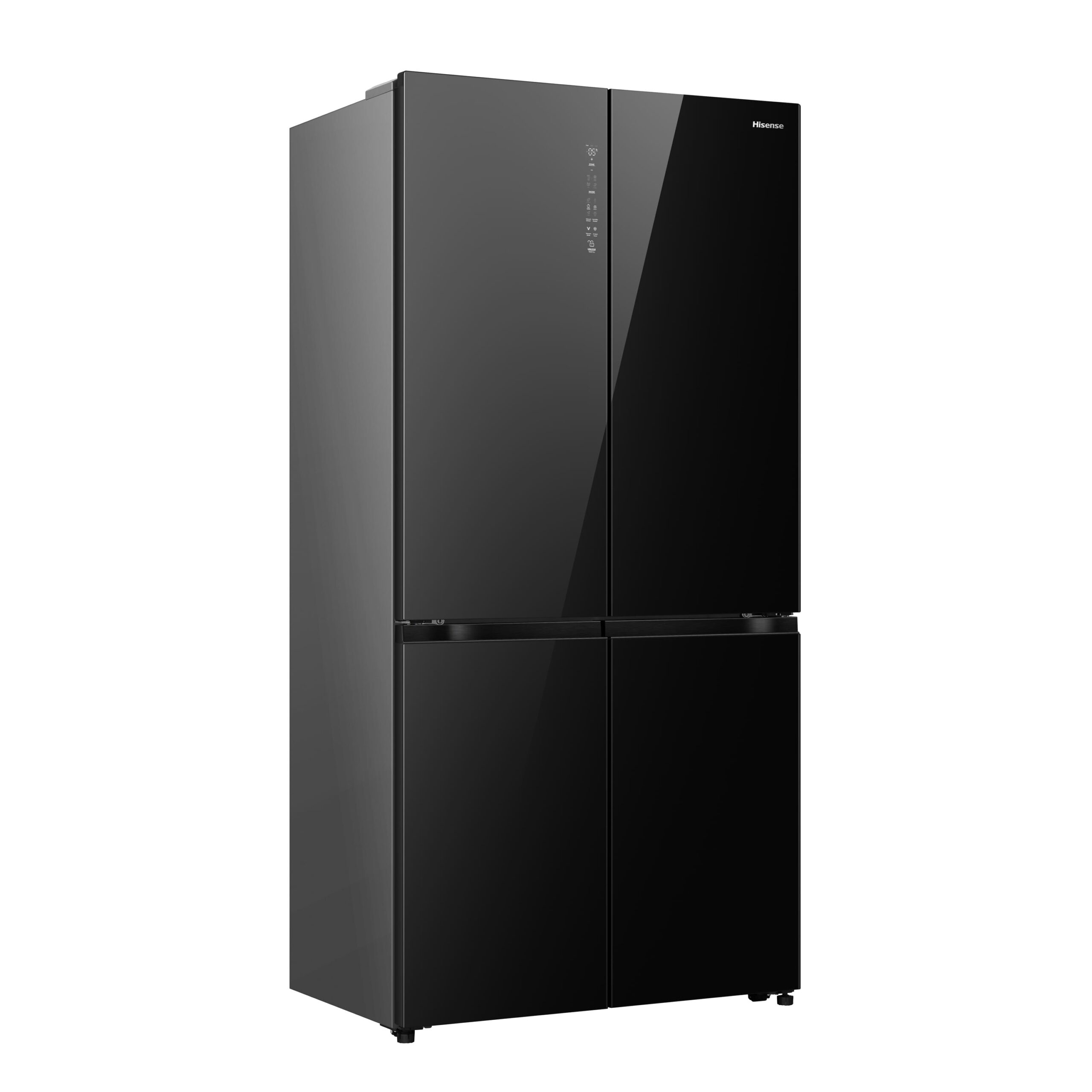Hisense - RQ768N4GBE – Americano 4 Puertas De Libre Instalación Kitchen Fit, Clase E, Capacidad 591L, Color Cristal Negro