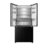 Americanos Cross Door RQ768N4GBE – Americano 4 Puertas De Libre Instalación Kitchen Fit, Clase E, Capacidad 591L, Color Cristal Negro