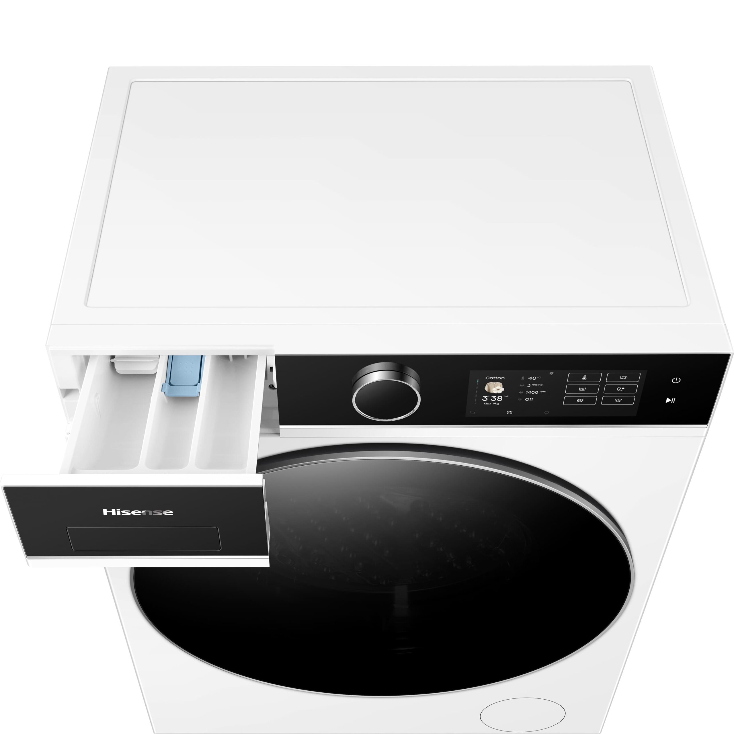 Hisense - WF5i9043BWFS – Lavadora De Libre Instalación, A-10% (ECO 40-60ºC), 9 kg, 1400 rpm, Blanco