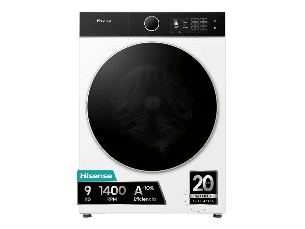 WF5I9043BWFS - Lavadora De Libre Instalación, A-10% (ECO 40-60ºC), 9 kg, 1400 rpm, Blanco