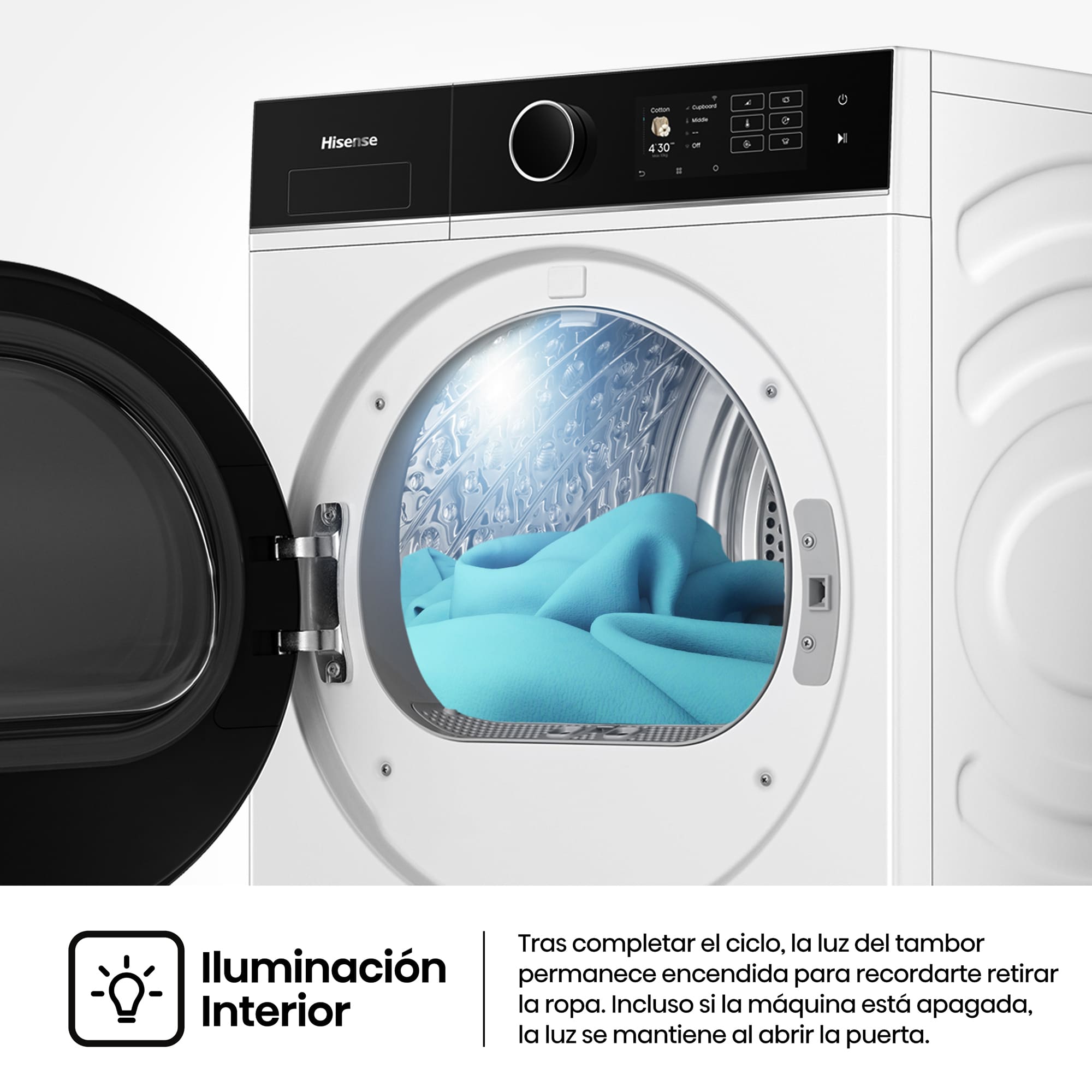 Hisense - DH5I104BWAB – Secadora De Libre Instalación, Clase A, Capacidad 10 Kg, Color Blanco
