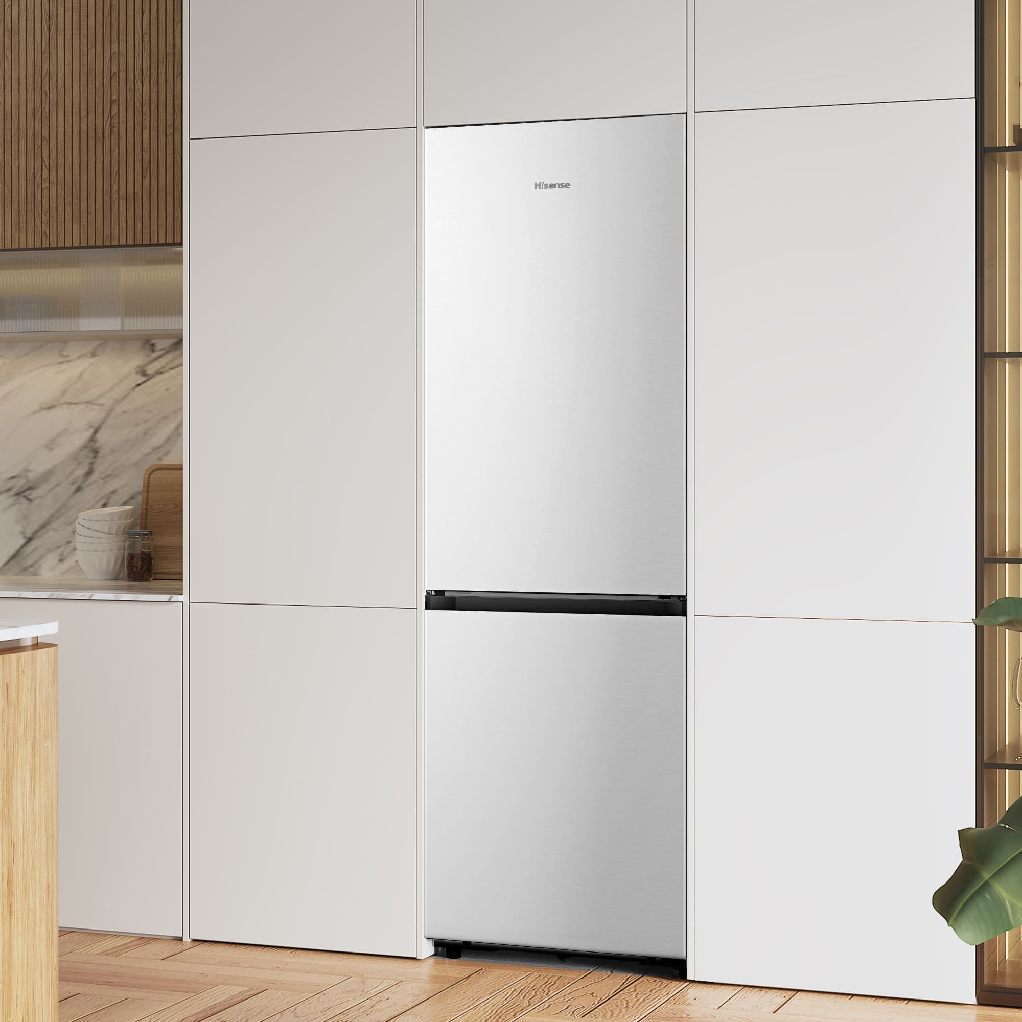Hisense - RB3K330SAWD – Combi 2 Puertas De Libre Instalación Kitchen Fit, Clase D, Capacidad 330L, Color Blanco