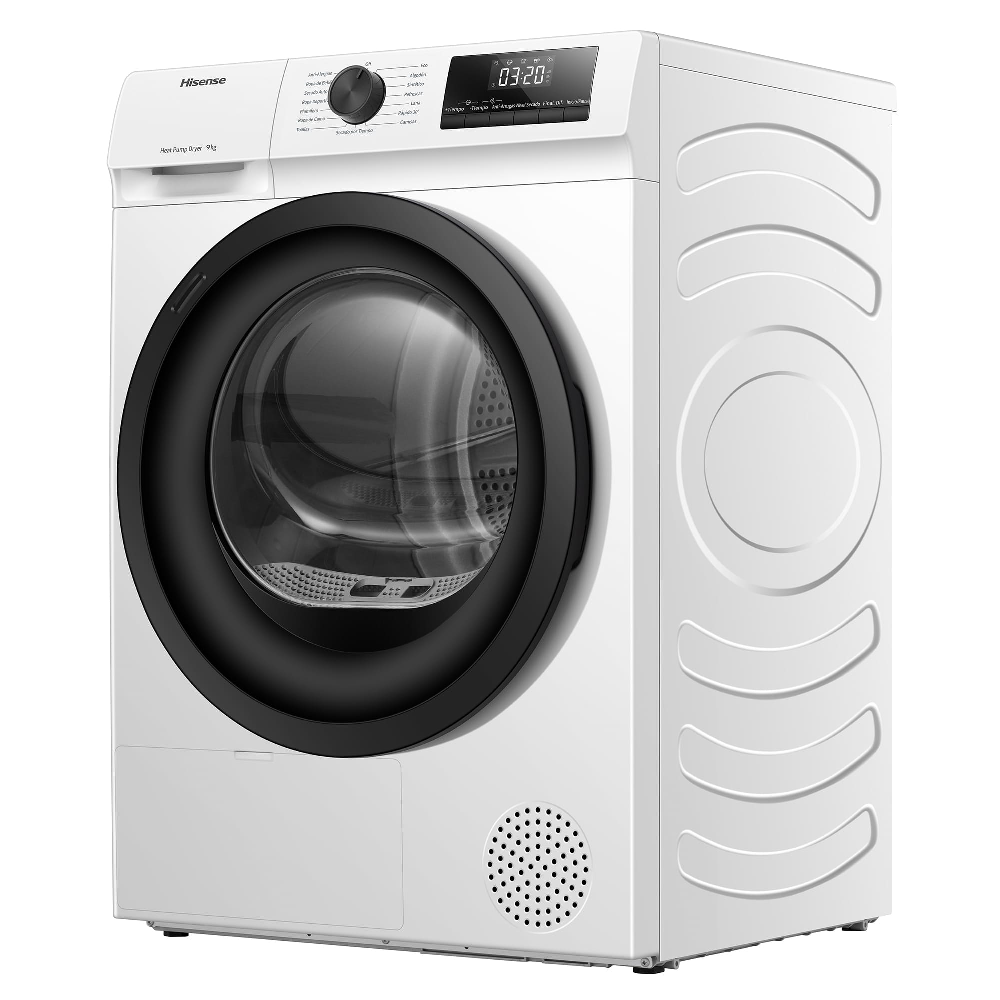 Hisense - DHQE900UWDC – Secadora De Libre Instalación, Clase D, Capacidad 9 Kg, Color Blanco