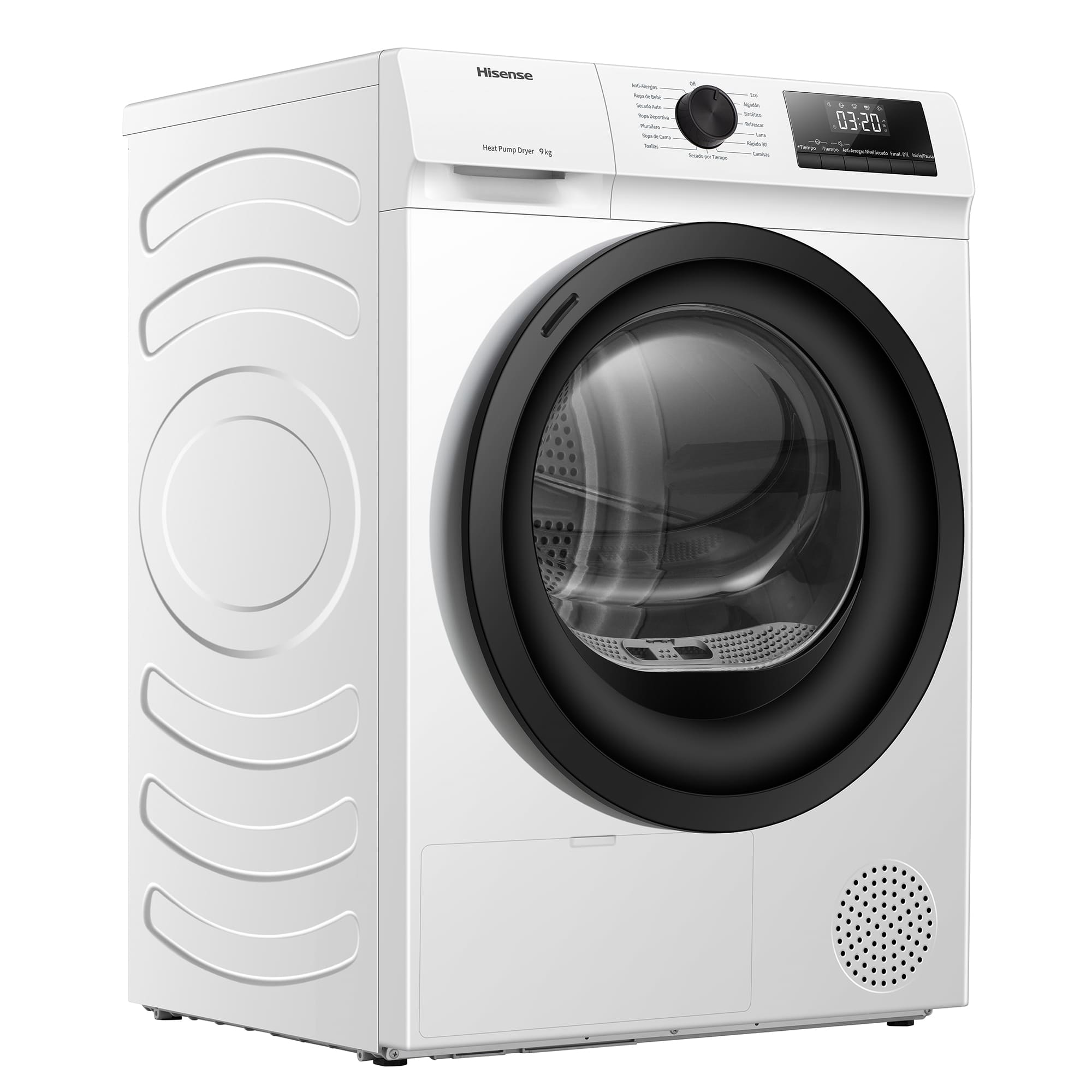 Hisense - DHQE900UWDC – Secadora De Libre Instalación, Clase D, Capacidad 9 Kg, Color Blanco