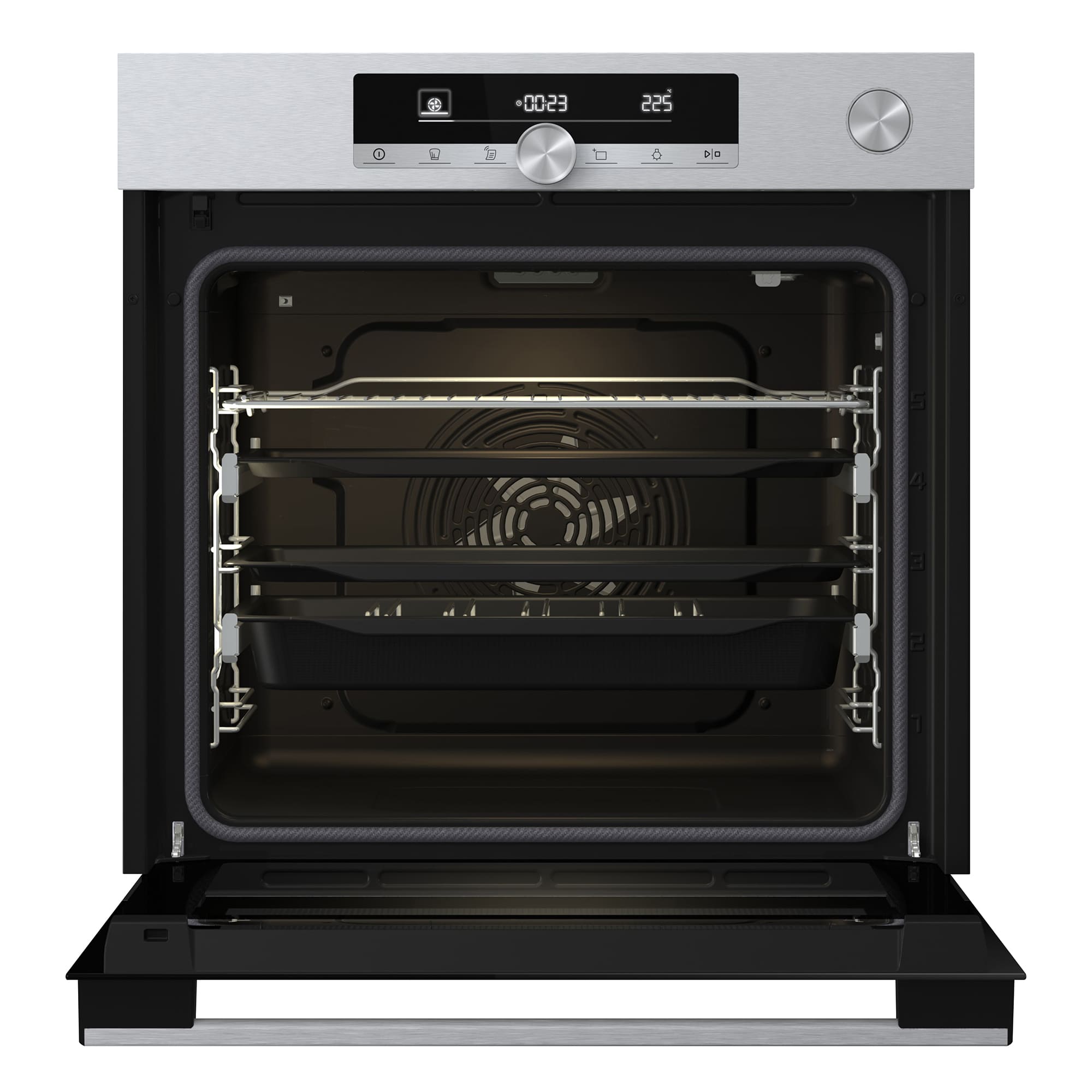 Hisense - O643PX – Horno Pirolítico, Cocción Vapor Con Depósito, Clase A+, 77L, Inox