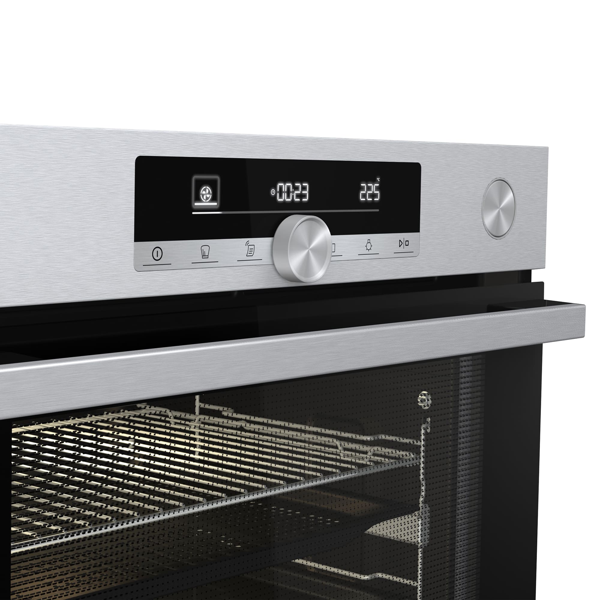Hisense - O643PX – Horno Pirolítico, Cocción Vapor Con Depósito, Clase A+, 77L, Inox