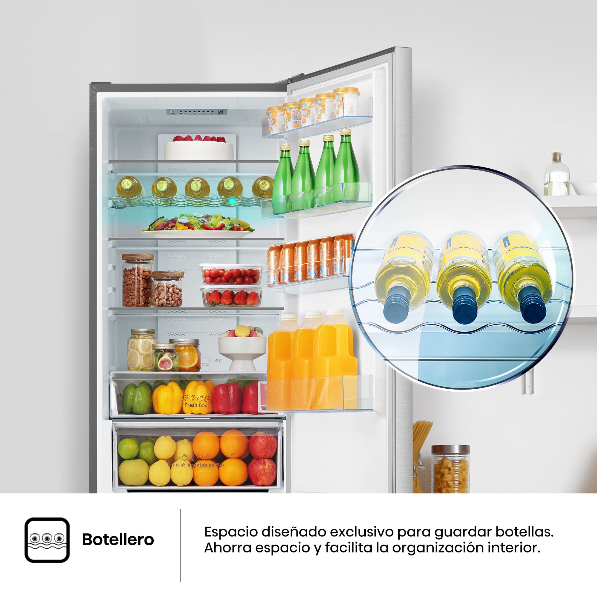 Hisense - MC60331IE – Combi 2 Puertas De Libre Instalación, Clase E, Capacidad 336L, Color Inox