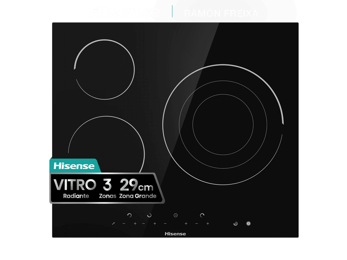 E6322C - Placa, Vitroceramica, 3 Zonas, Negro