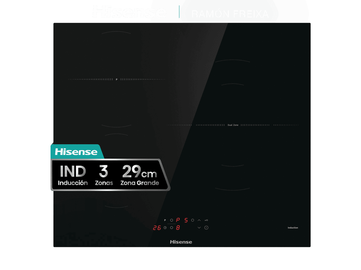 HI6311BSCE - Placa, Inducción, 3 Zonas, Negro