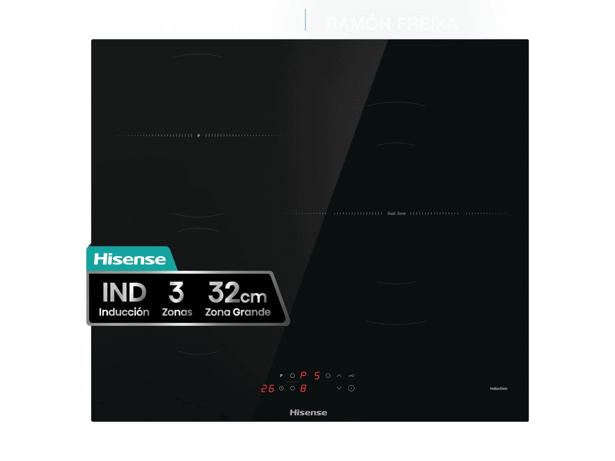 HI6321BSCE - Placa, Inducción, 3 Zonas, Negro