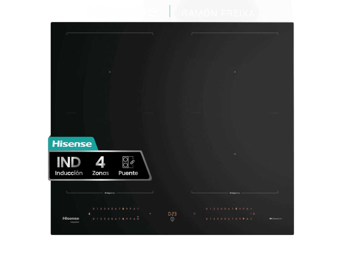 HI6443BSCWF - Placa Flex, 4 Zonas, Capacidad 7360W, Color Negro