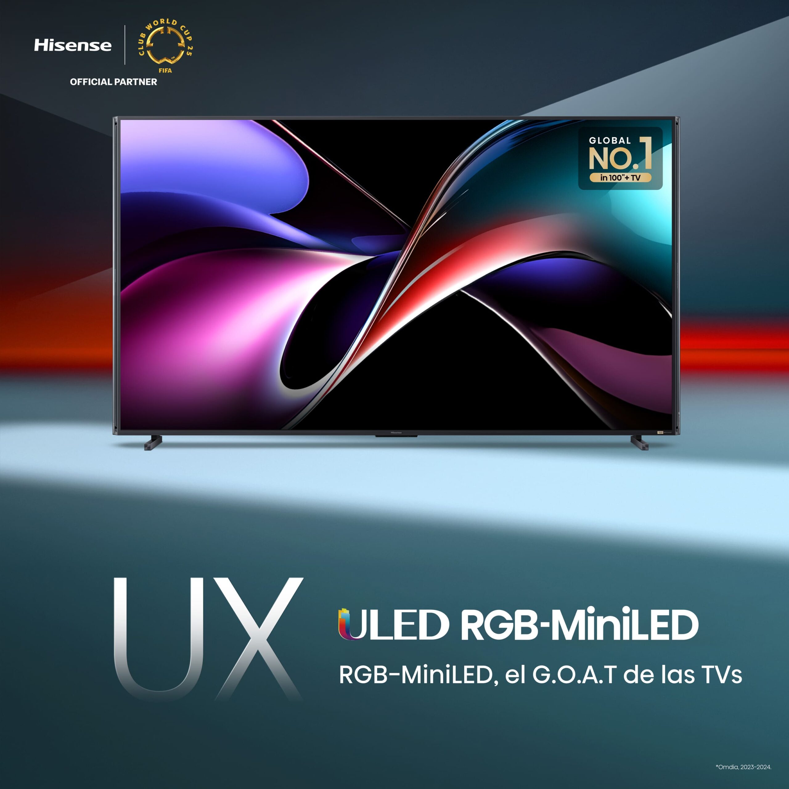 Hisense - Serie UXQ Mini-LED RGB TV 116UXQ, Tecnología RGB MiniLED, 116 pulgadas con Dynamic X Display