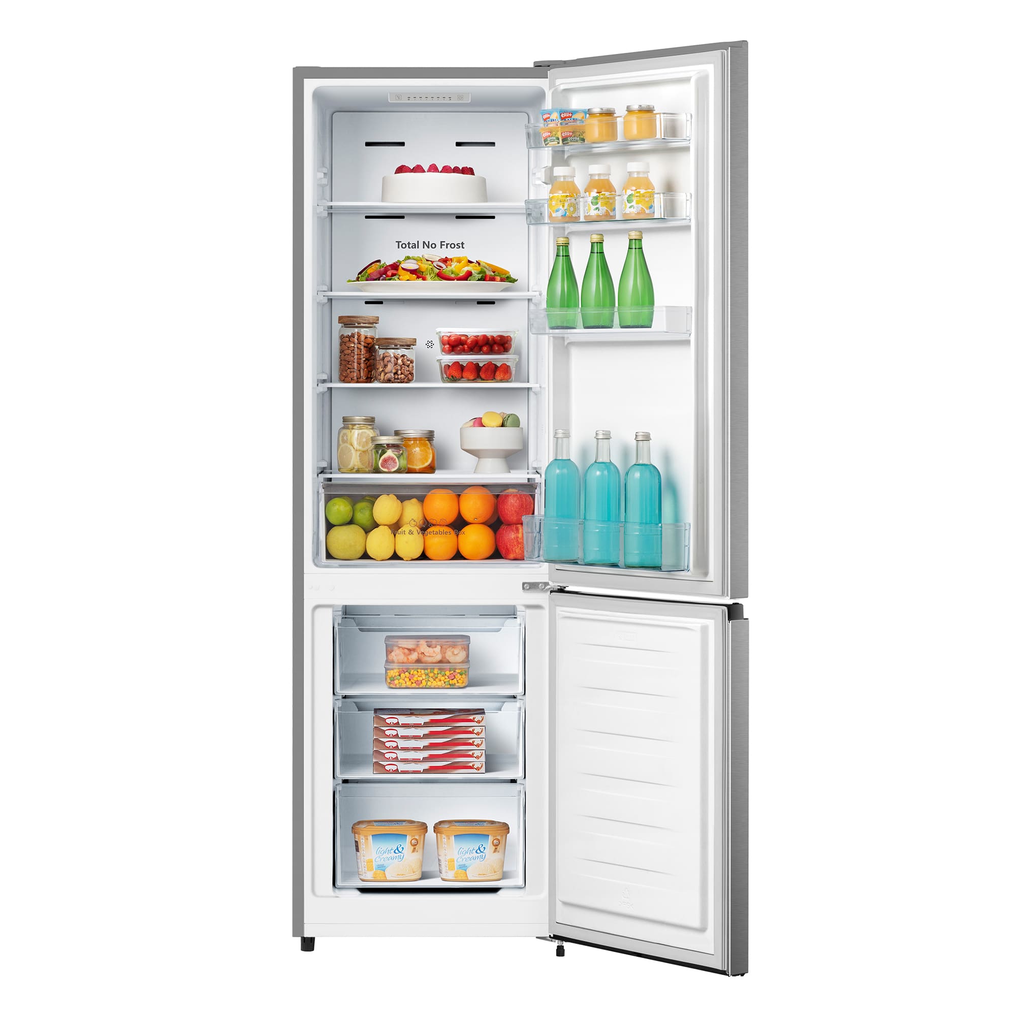 Hisense - RB329N4ACE – Combi 2 Puertas De Libre Instalación, Clase E, Capacidad 255L, Color Inox