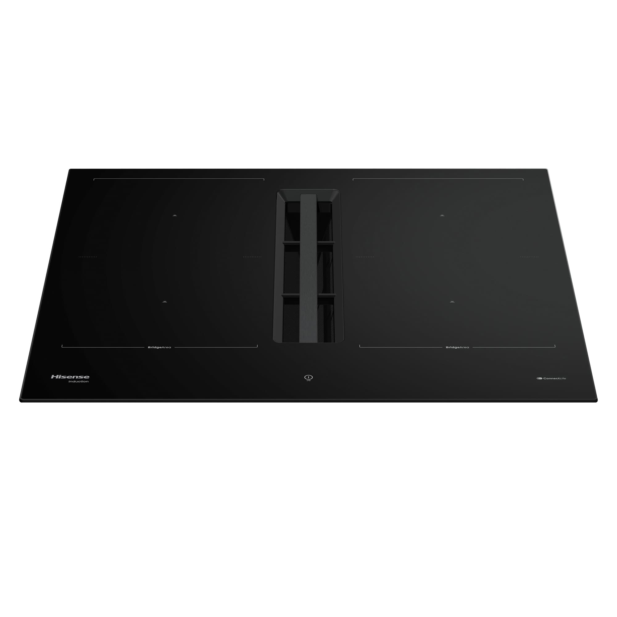 Hisense - HEH6443BSCWF – Placa Inducción Con Extracción de Aire, 4 Zonas, Capacidad 7360W, Color Negro