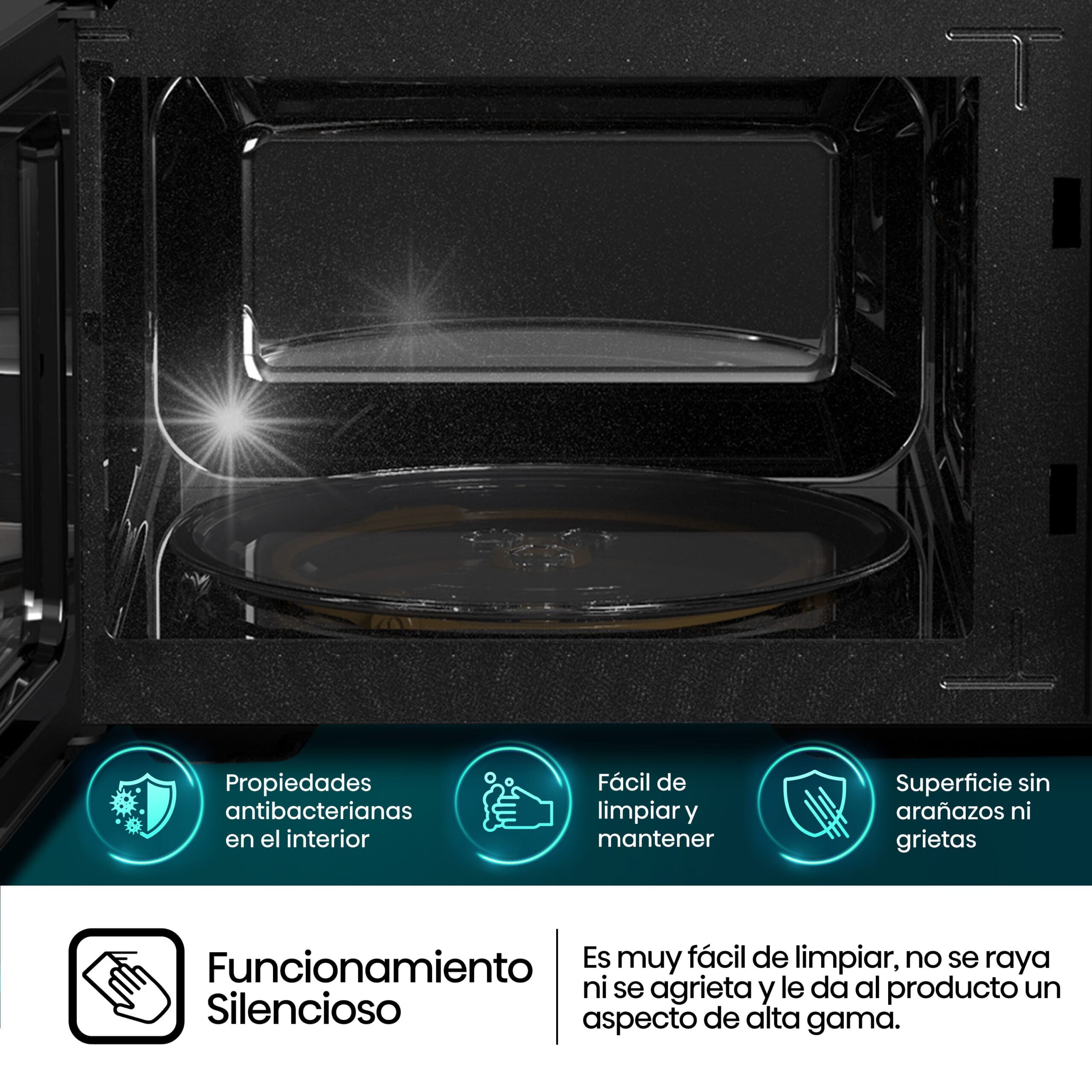Hisense - H20MOBP1HI – Microondas, Capacidad 20L, Color Negro