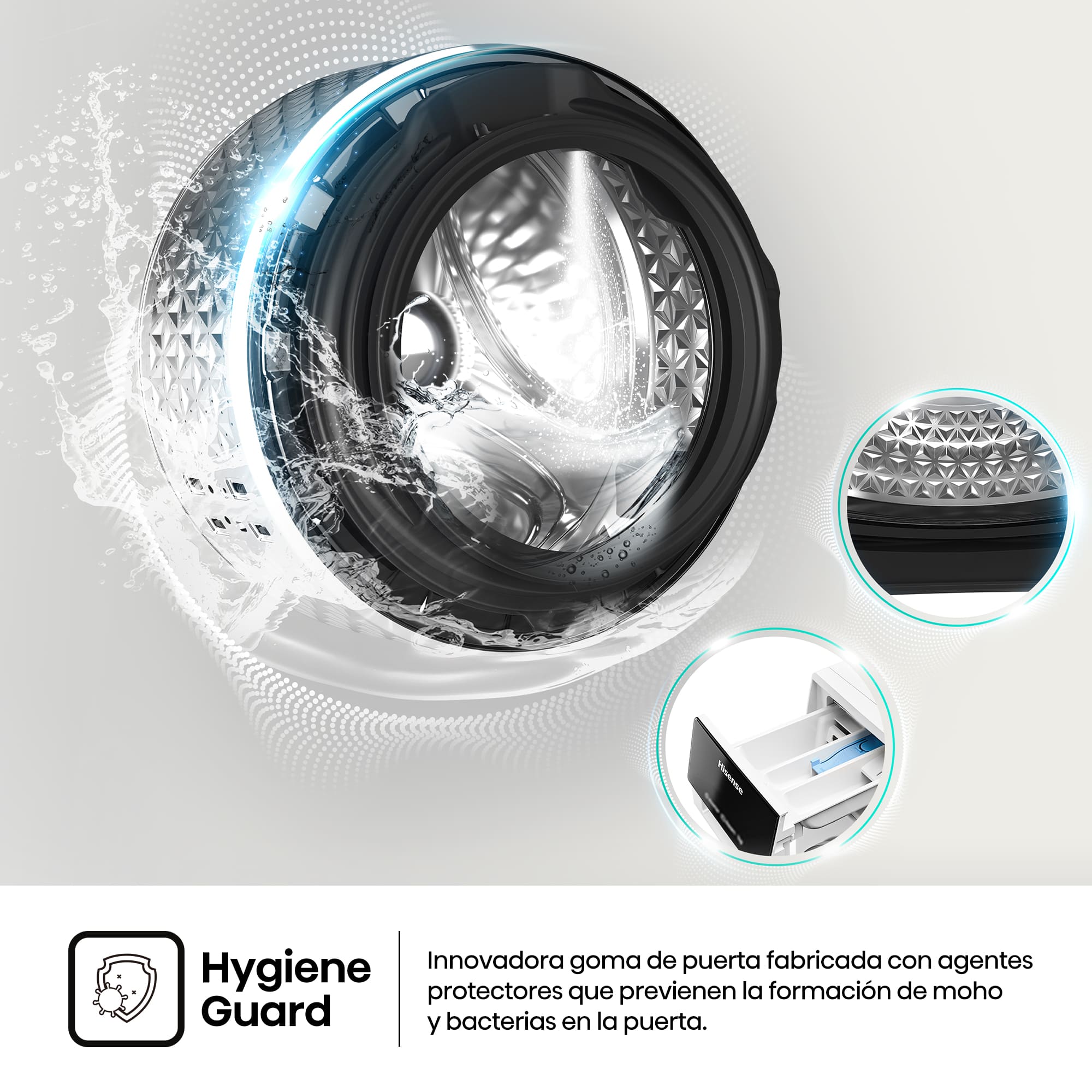 Hisense - WF3S1043BW1 – Lavadora De Libre Instalación, A-10%, 10 Kg, 1400 rpm, Blanco