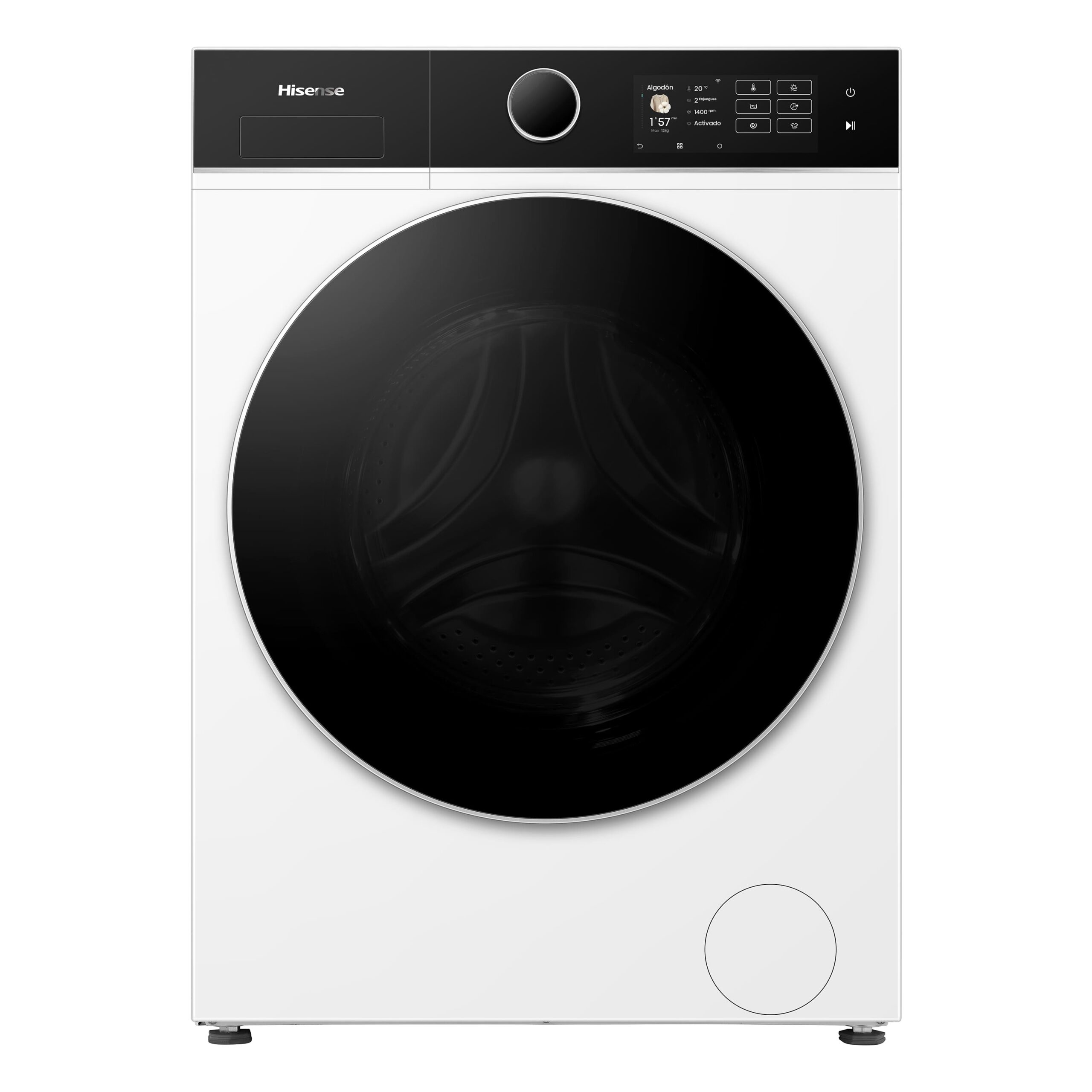 Hisense - WD5I1245BWR – Lavasecadora De Libre Instalación, A-40%, 12 kg/8 kg, 1400 rpm, Blanco