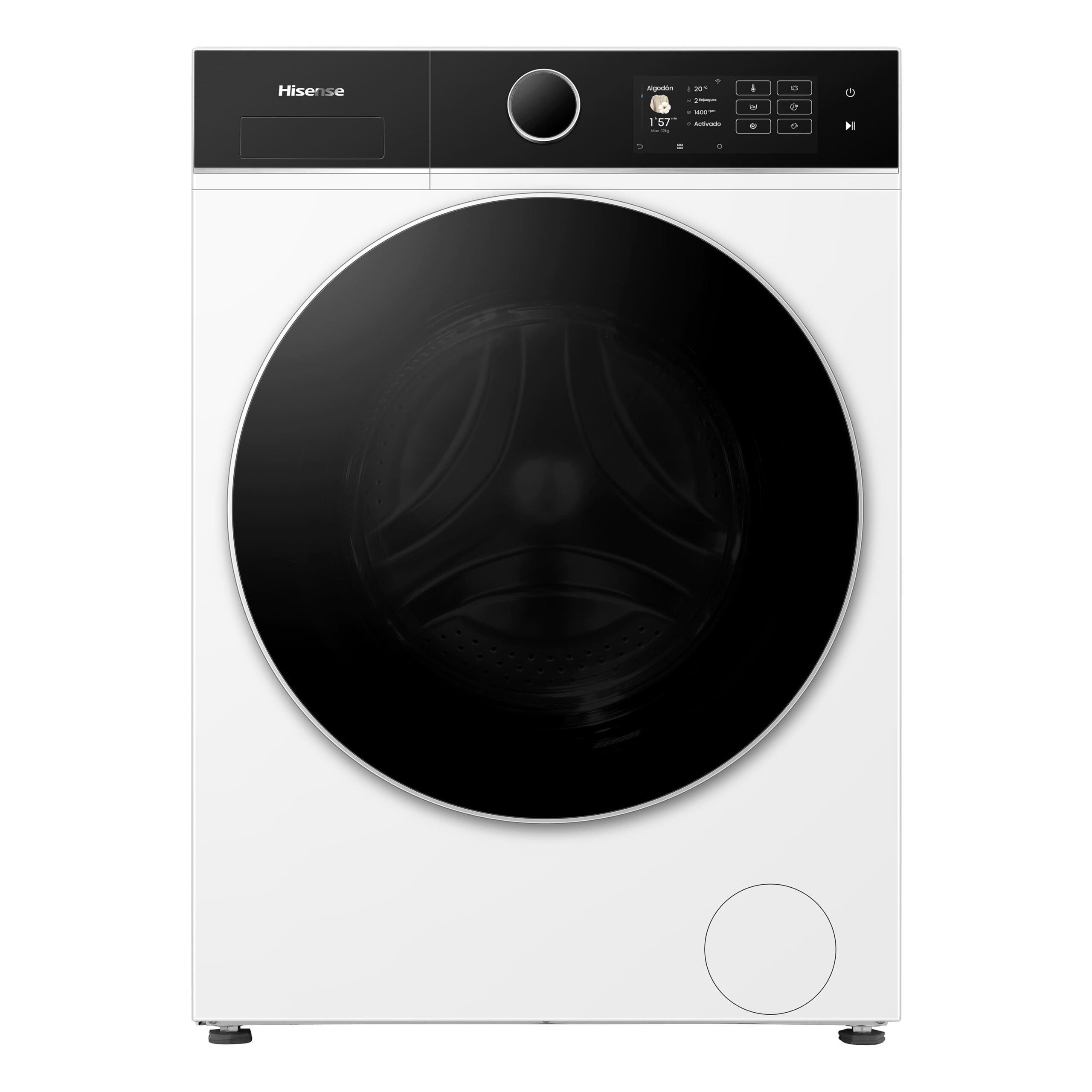 Hisense - WF5I1245BWR – Lavadora De Libre Instalación, A-40%, 12 Kg, 1400 rpm, Blanco