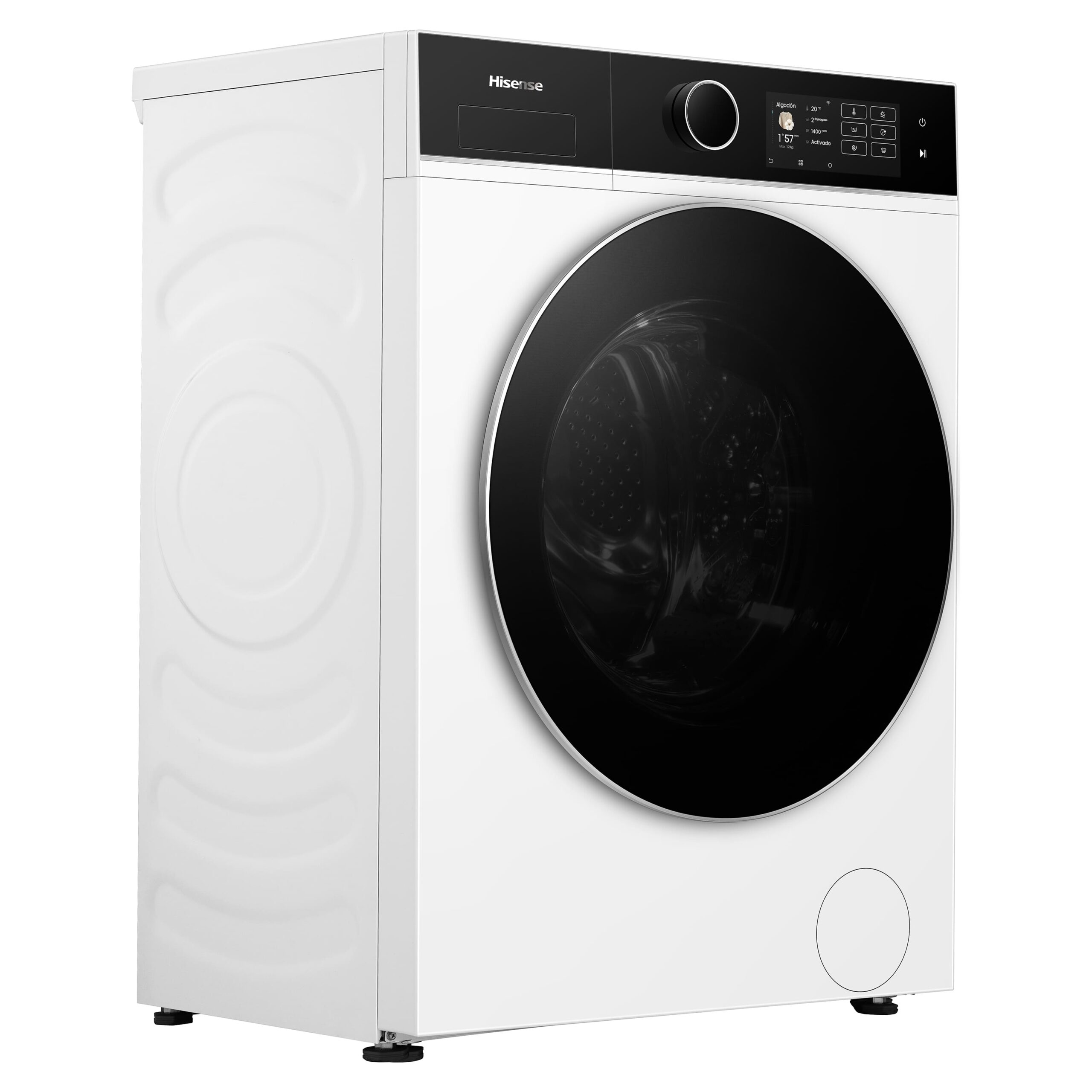Hisense - WD5I1245BWR – Lavasecadora De Libre Instalación, A-40%, 12 kg/8 kg, 1400 rpm, Blanco