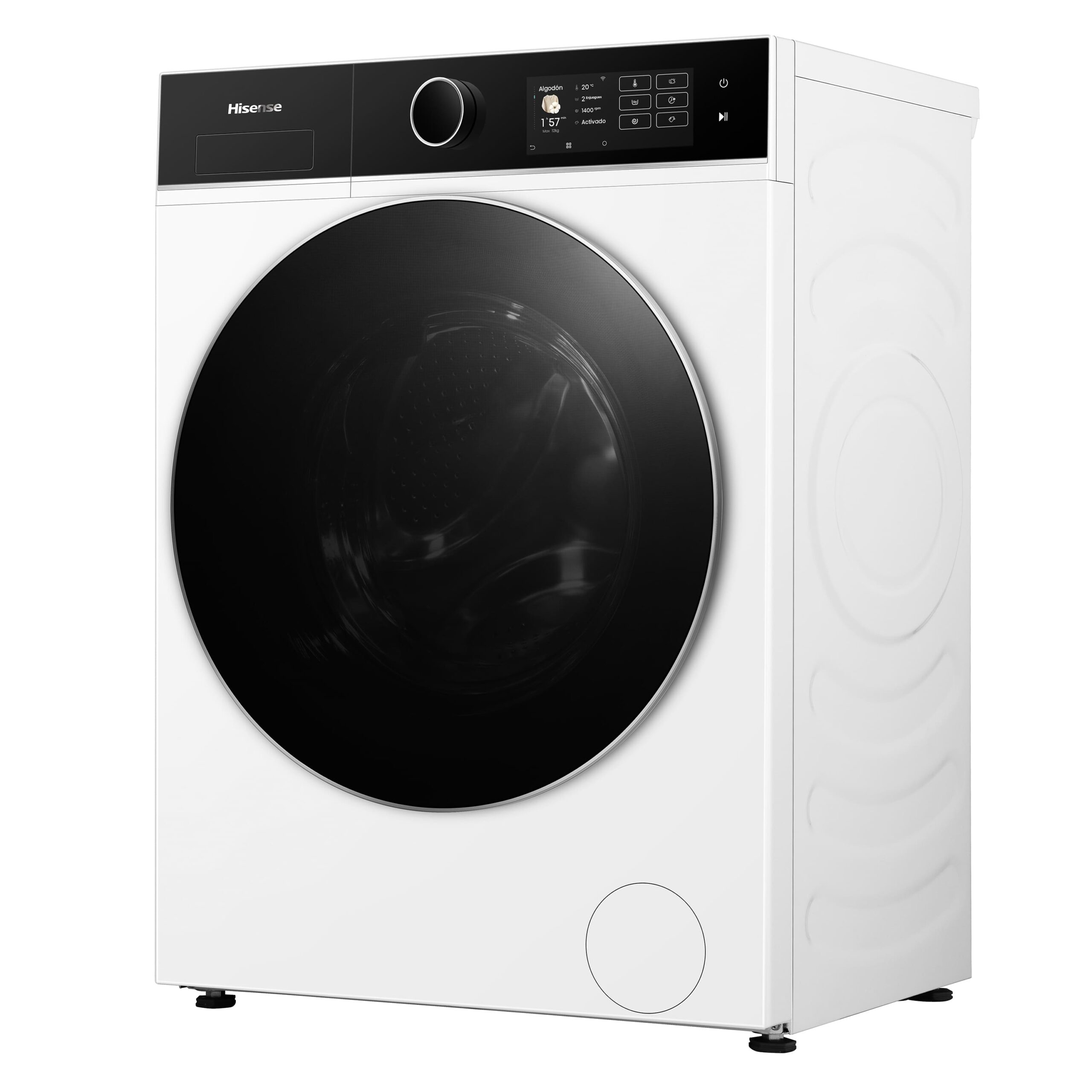 Hisense - WF5I1245BWR – Lavadora De Libre Instalación, A-40%, 12 Kg, 1400 rpm, Blanco