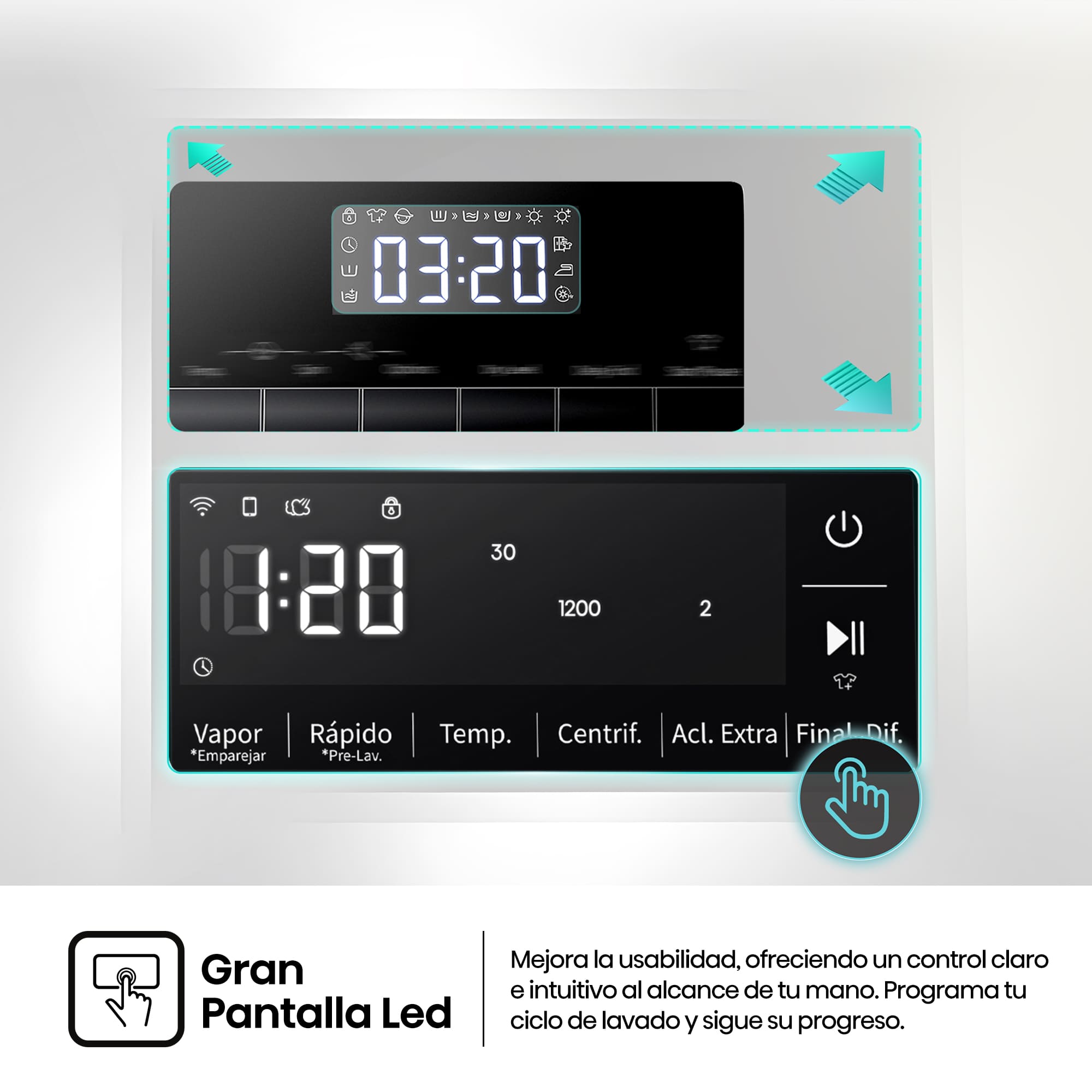 Hisense - WF3S9043BW1 – Lavadora De Libre Instalación, A-10%, 9 Kg, 1400 rpm, Blanco