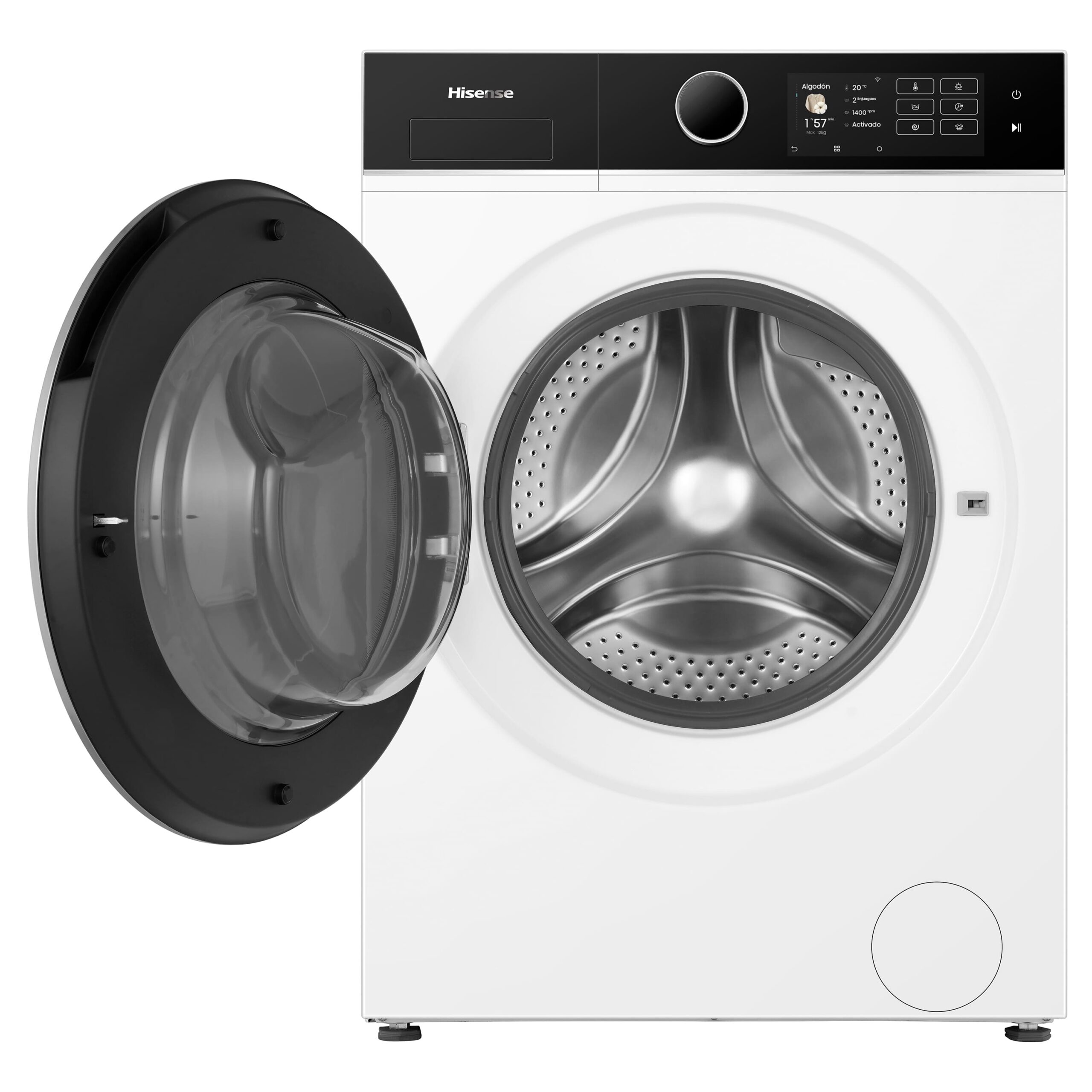 Hisense - WD5I1245BWR – Lavasecadora De Libre Instalación, A-40%, 12 kg/8 kg, 1400 rpm, Blanco