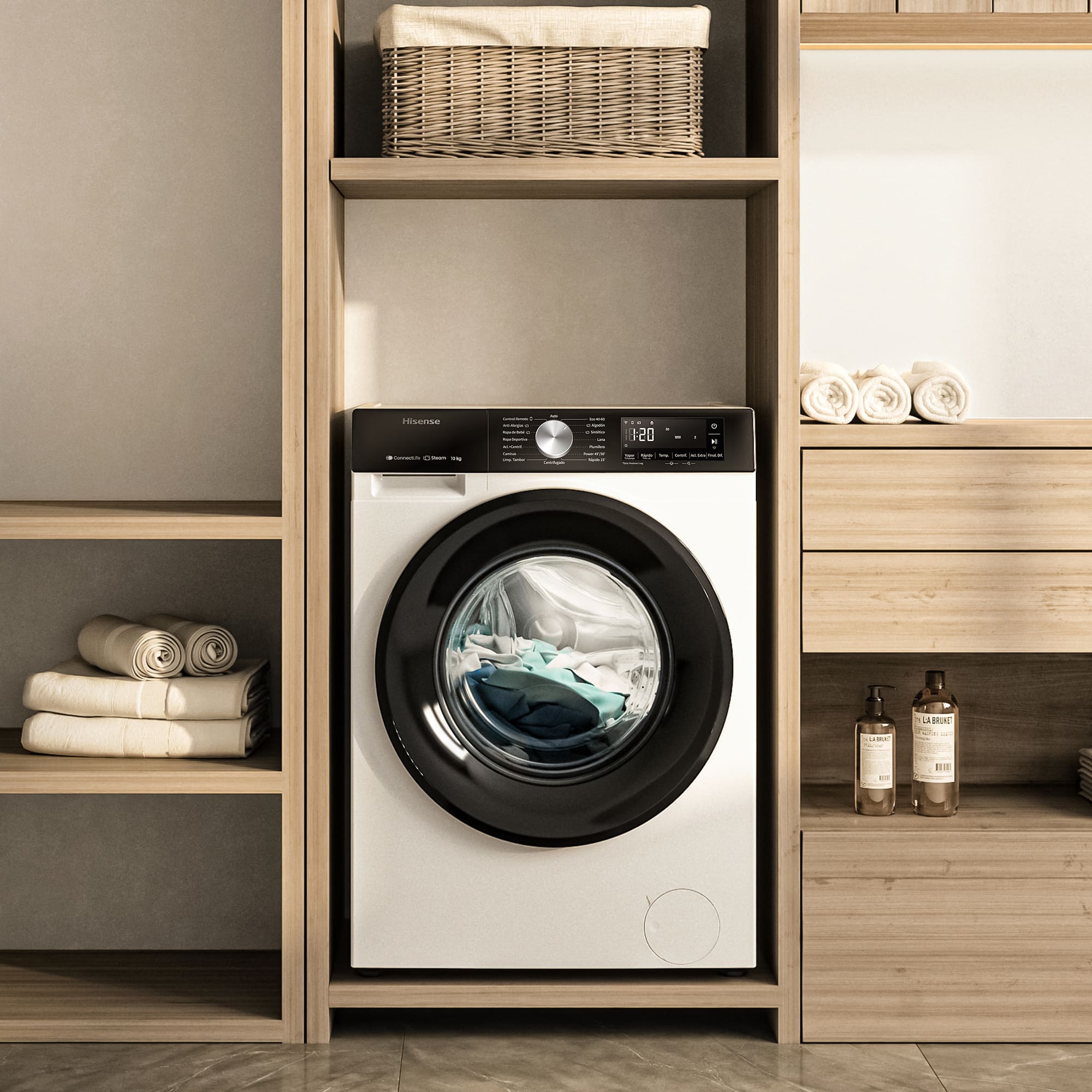Hisense - WF3S1043BW1 – Lavadora De Libre Instalación, A-10%, 10 Kg, 1400 rpm, Blanco