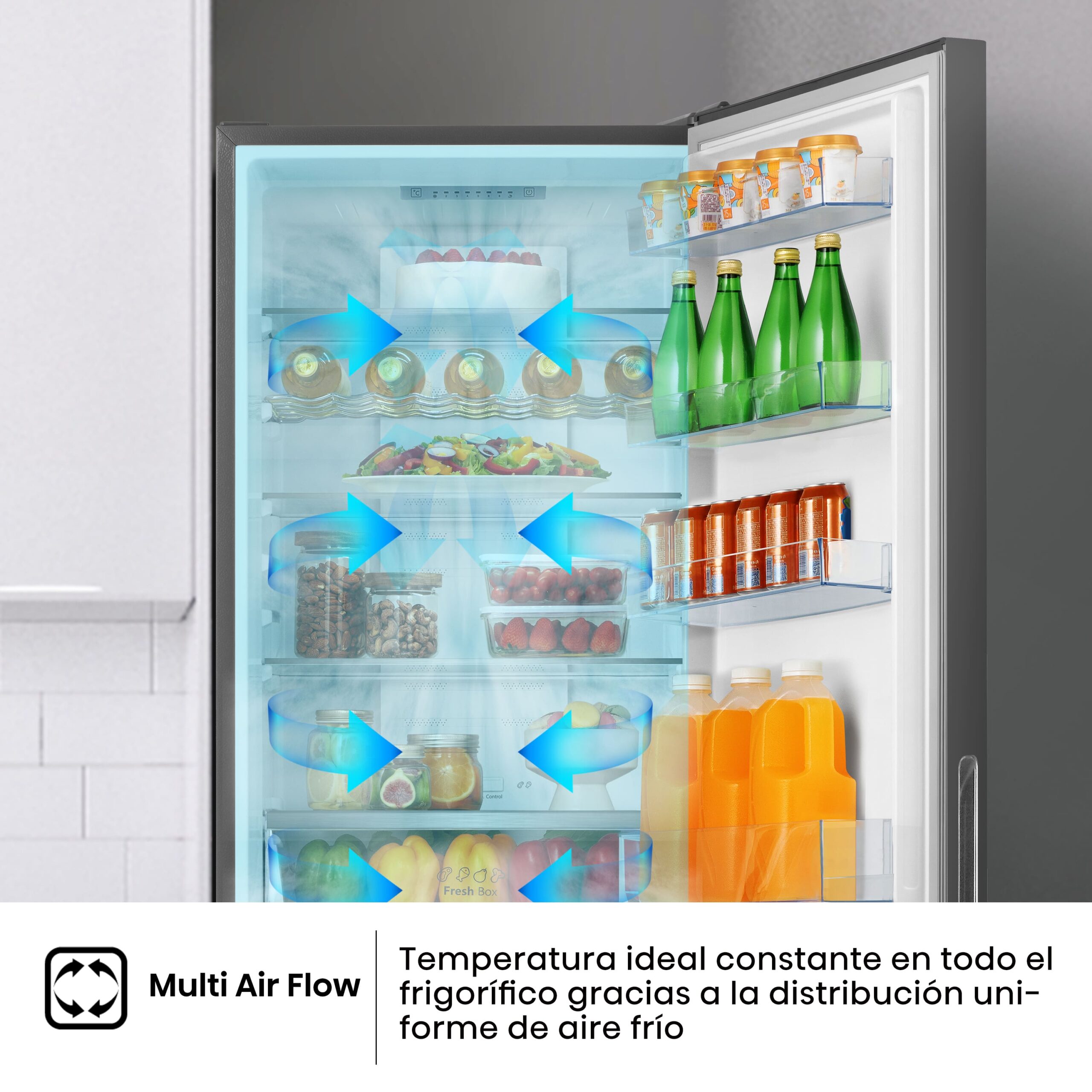 Hisense - RB440N4GWD – Frigorífico Combi 2 Puertas, Clase D , 336L, Cristal Blanco