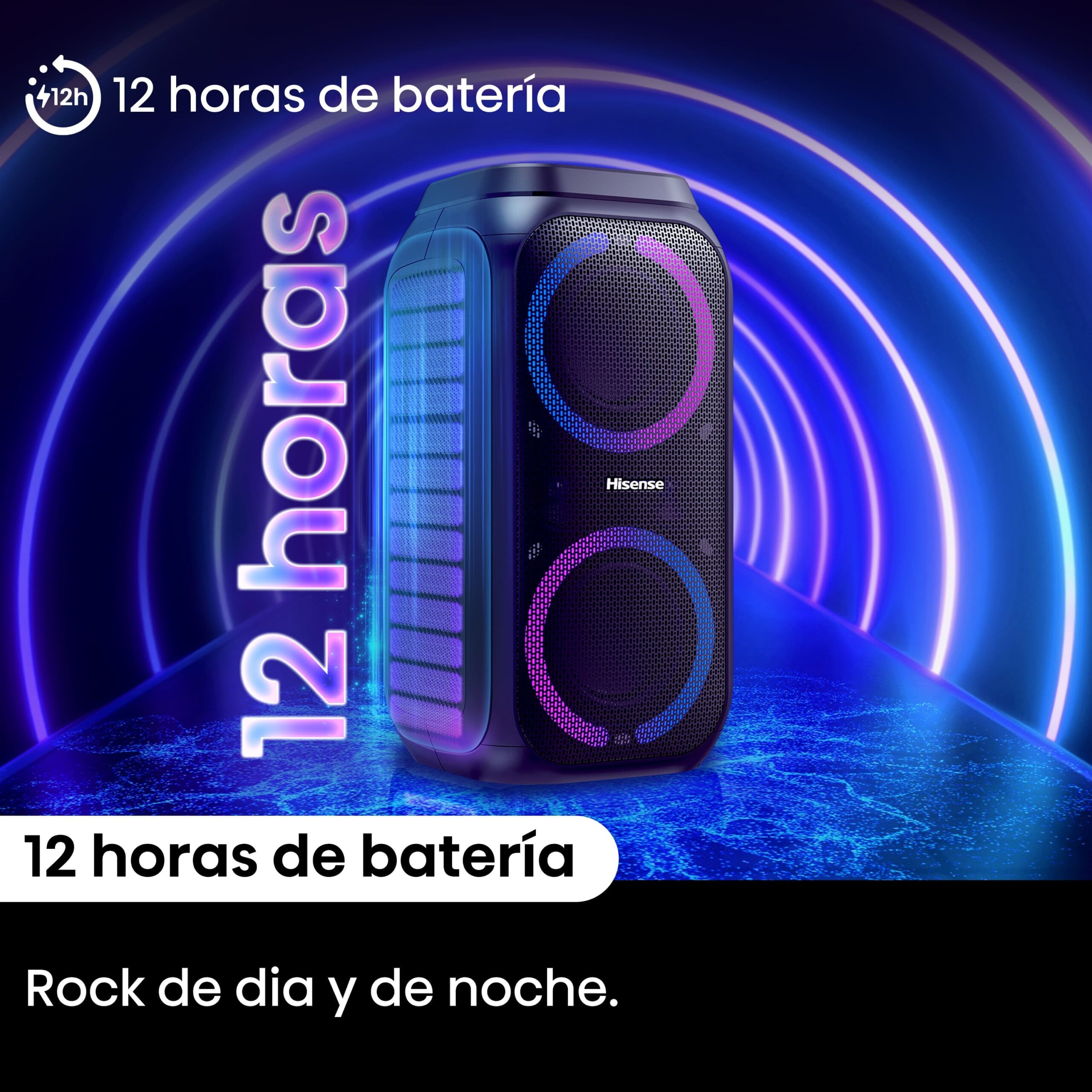 Hisense - Party Rocket HP160 – Altavoz compacto 160W, bluetooth