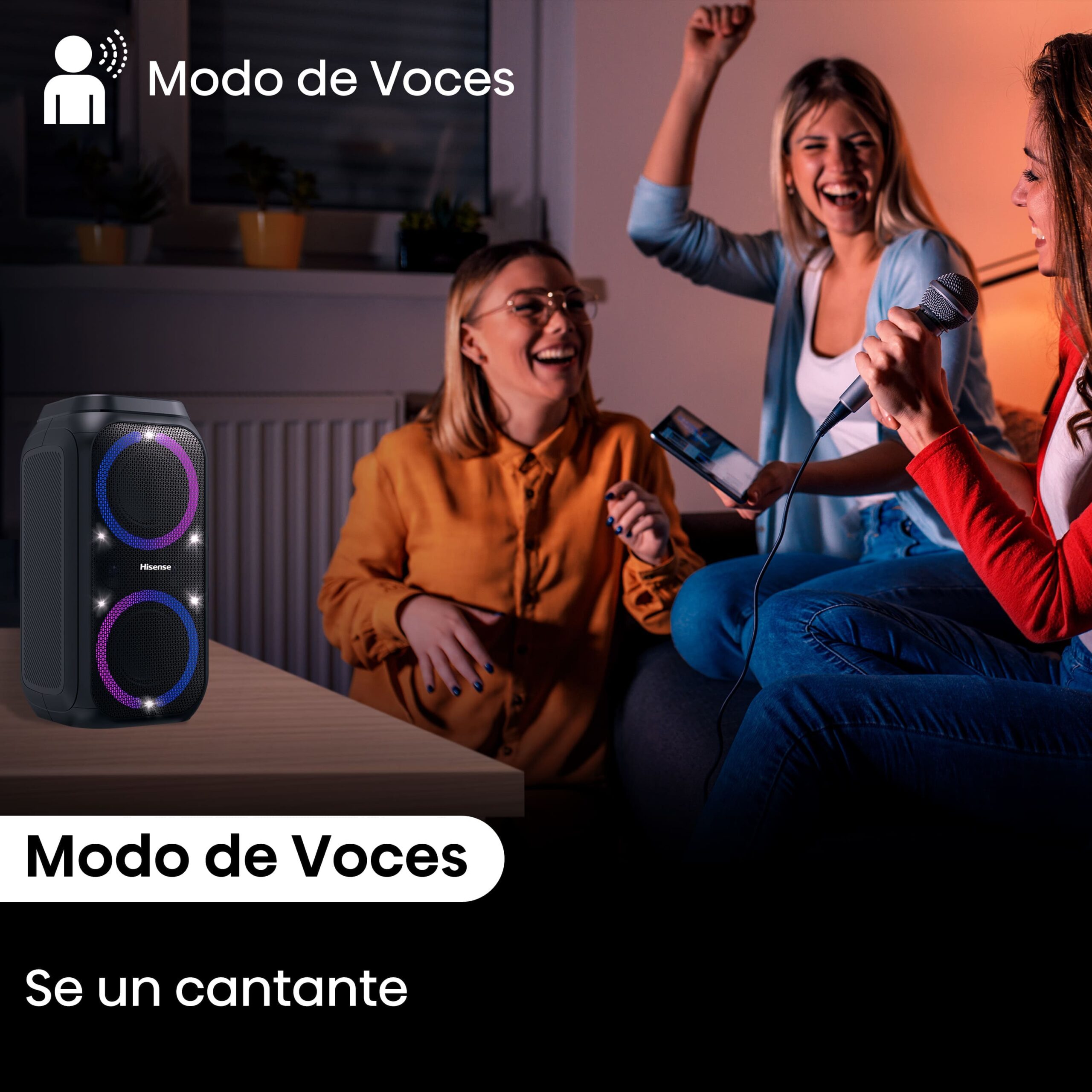 Hisense - Party Rocket HP160 – Altavoz compacto 160W, bluetooth