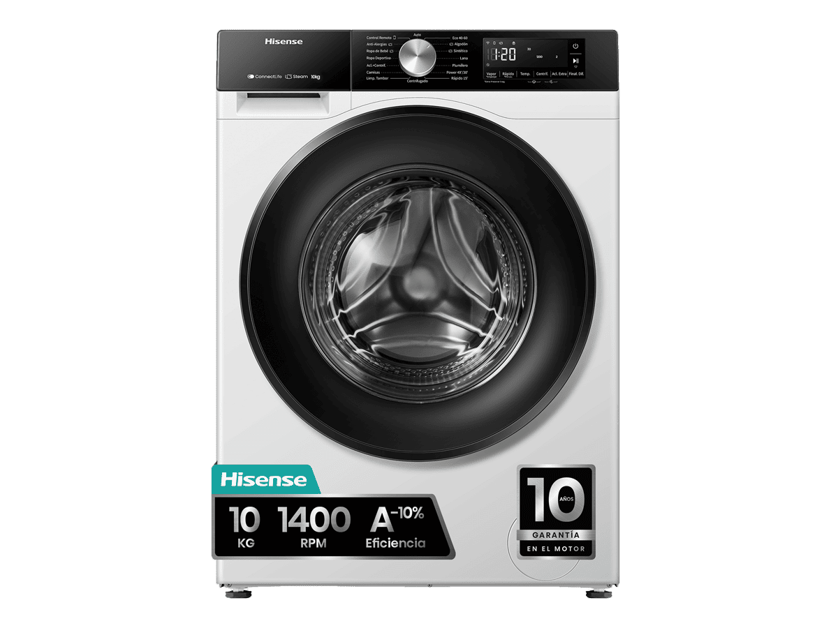 WF3S1043BW1 - Lavadora De Libre Instalación, A-10%, 10 Kg, 1400 rpm, Blanco