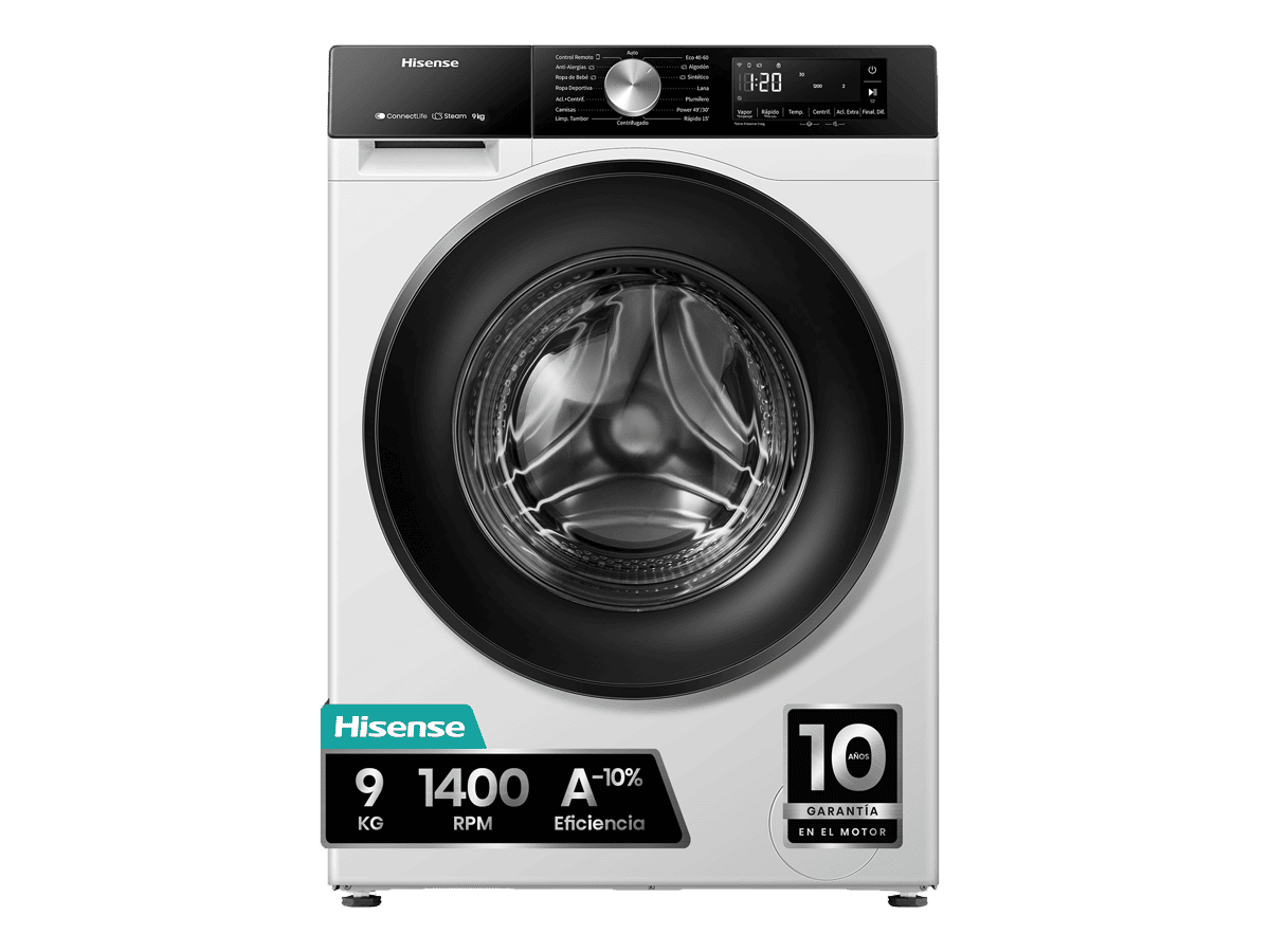 WF3S9043BW1 - Lavadora De Libre Instalación, A-10%, 9 Kg, 1400 rpm, Blanco