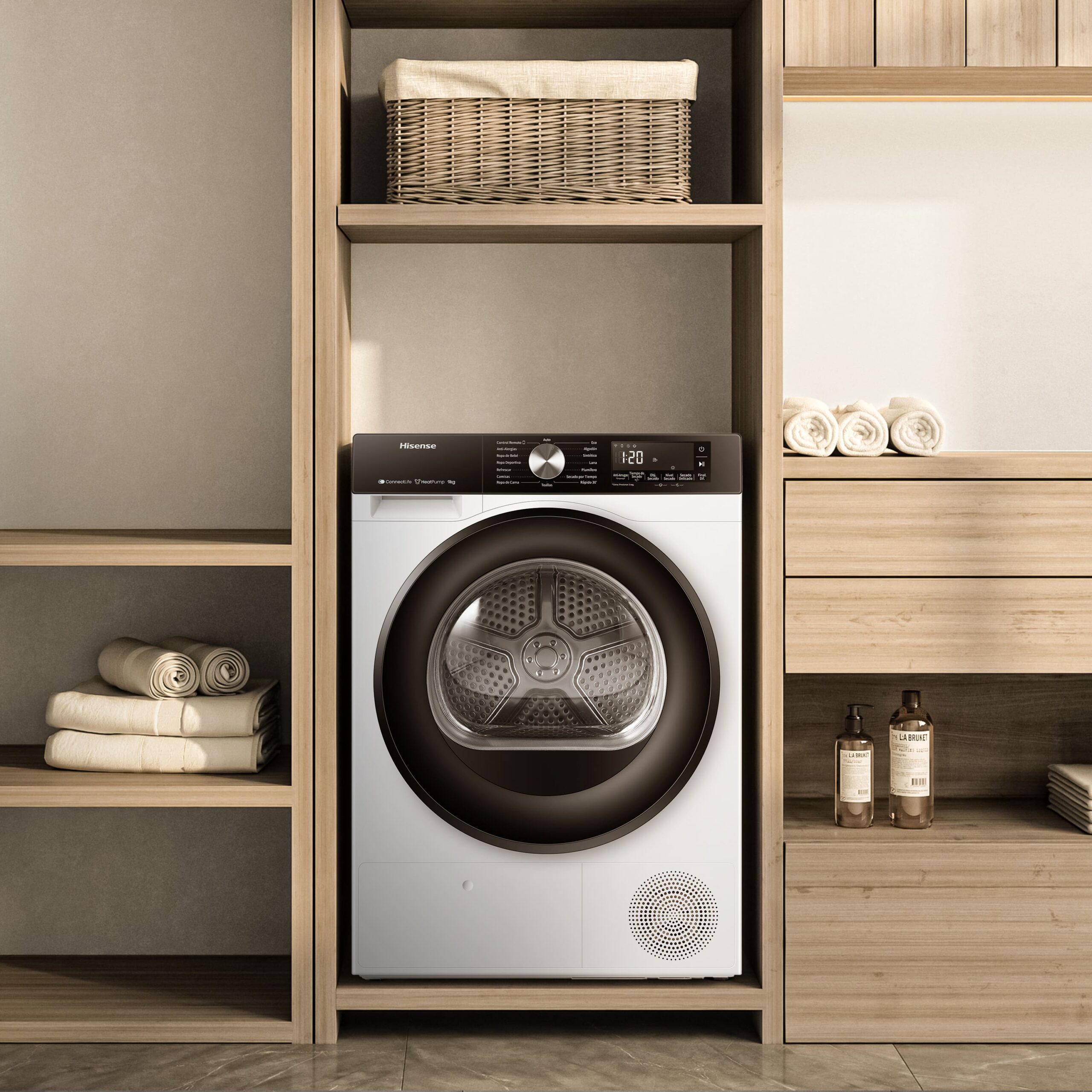 Hisense - DH3S902BWCC – Secadora De Libre Instalación, Clase C, Capacidad 9 kg, Color Blanco