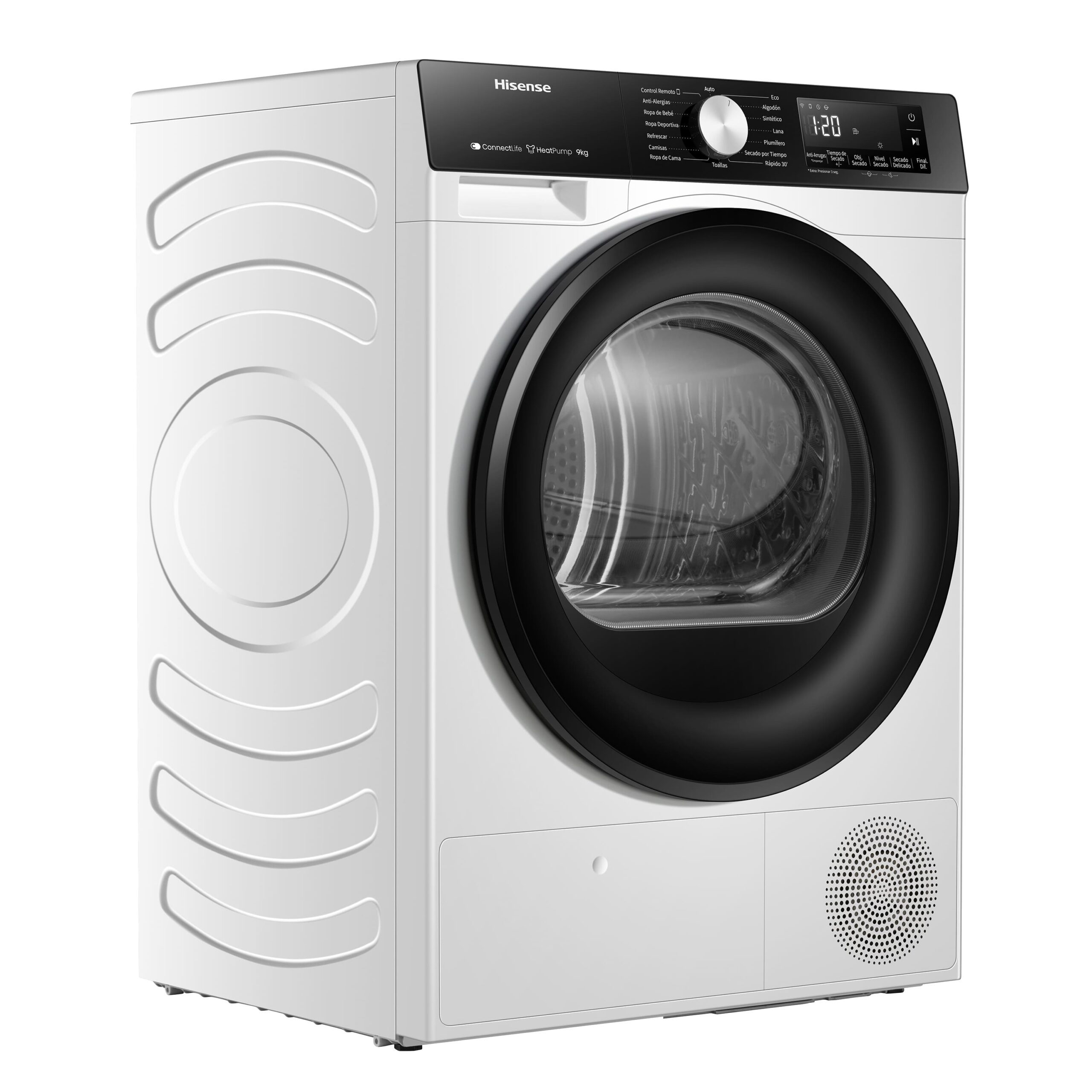 Hisense - DH3S902BWCC – Secadora De Libre Instalación, Clase C, Capacidad 9 kg, Color Blanco