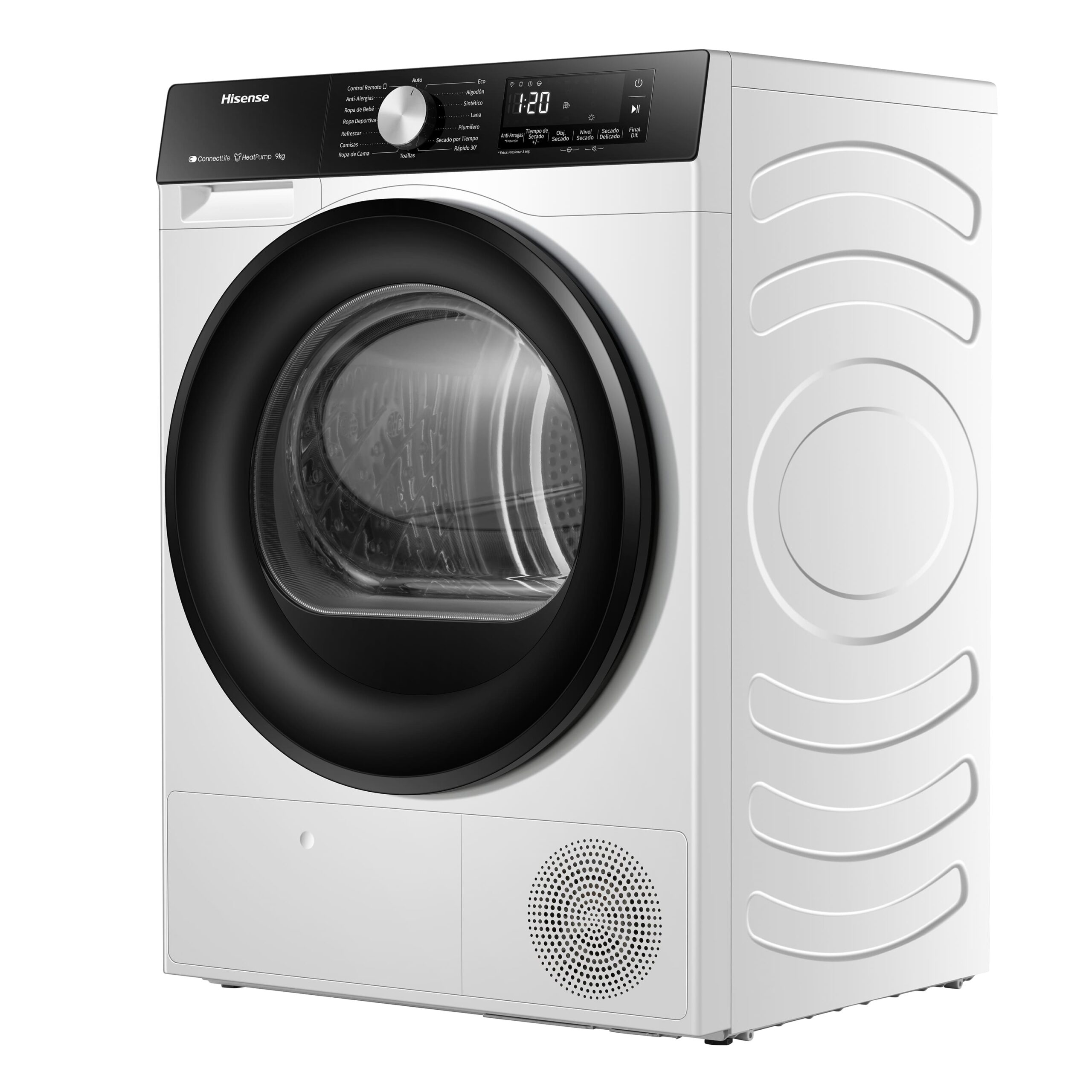 Hisense - DH3S902BWCC – Secadora De Libre Instalación, Clase C, Capacidad 9 kg, Color Blanco