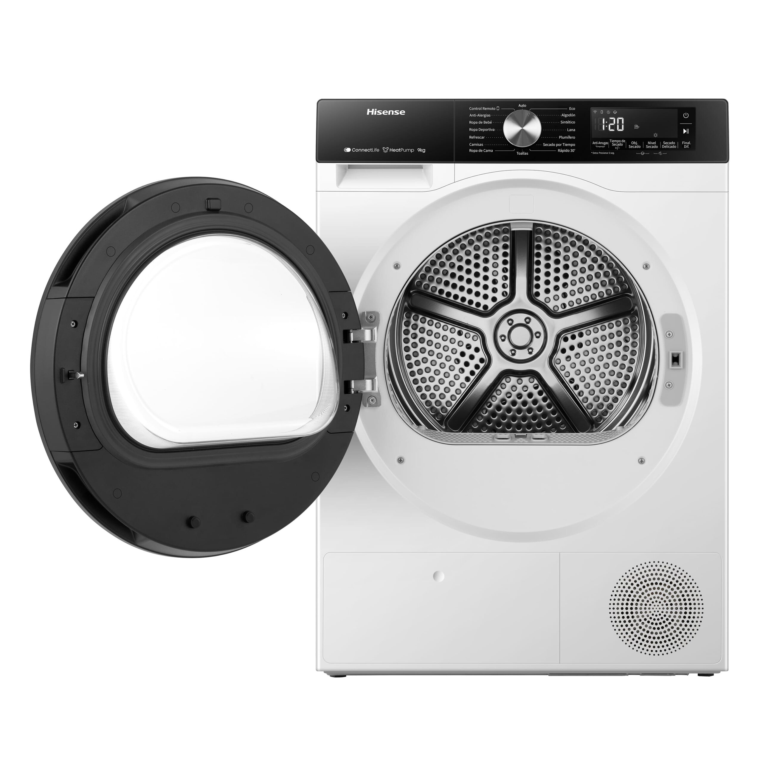 Hisense - DH3S902BWCC – Secadora De Libre Instalación, Clase C, Capacidad 9 kg, Color Blanco