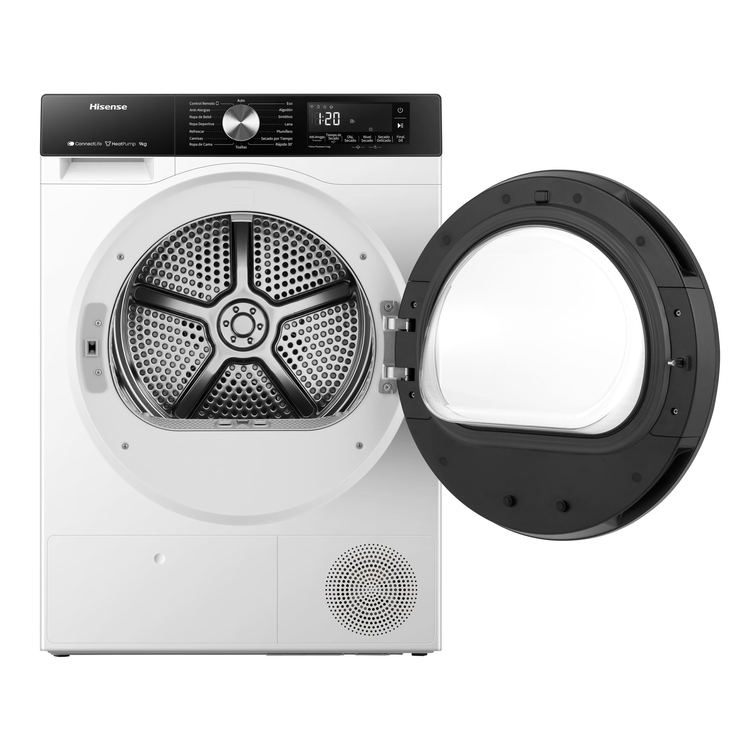Hisense - DH3S902BWCC – Secadora De Libre Instalación, Clase C, Capacidad 9 kg, Color Blanco