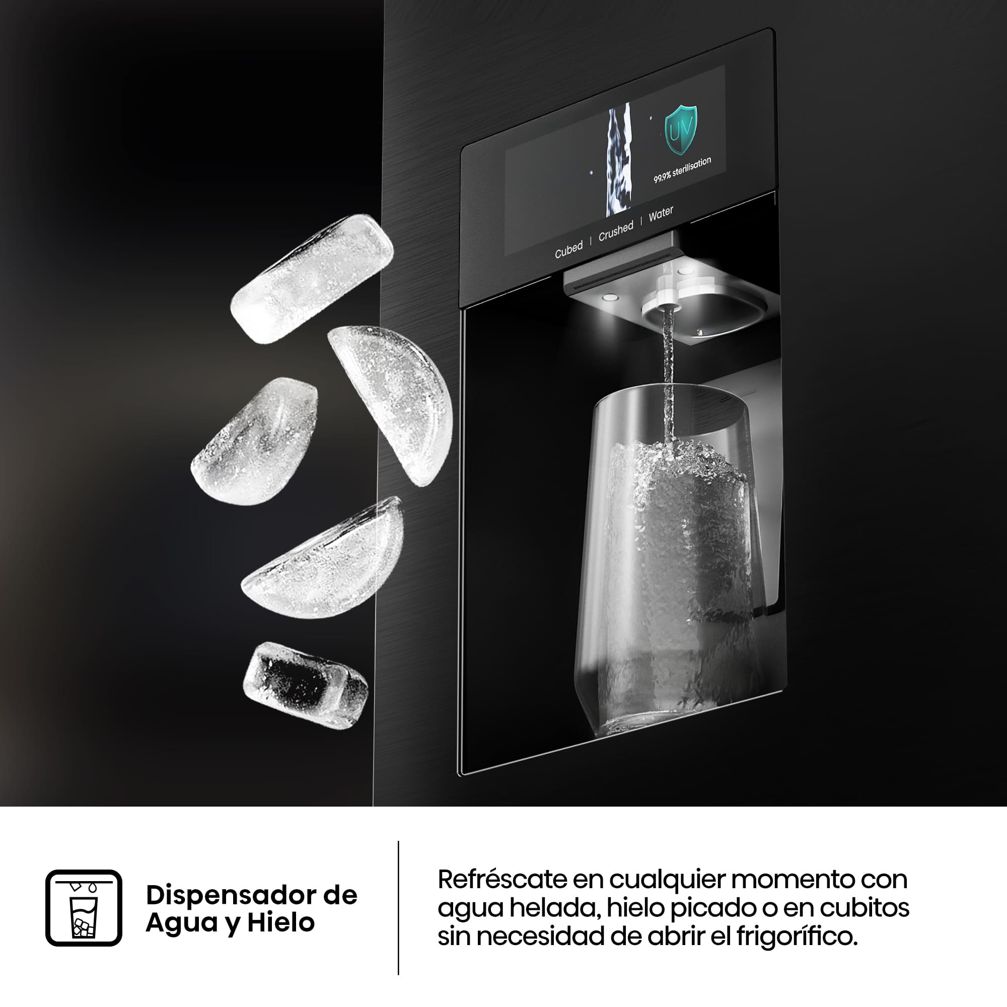 Hisense - RQ600P7SKE – Americano 4 Puertas De Libre Instalación, Clase E, Capacidad 615L, Color Dark Inox (Negro)