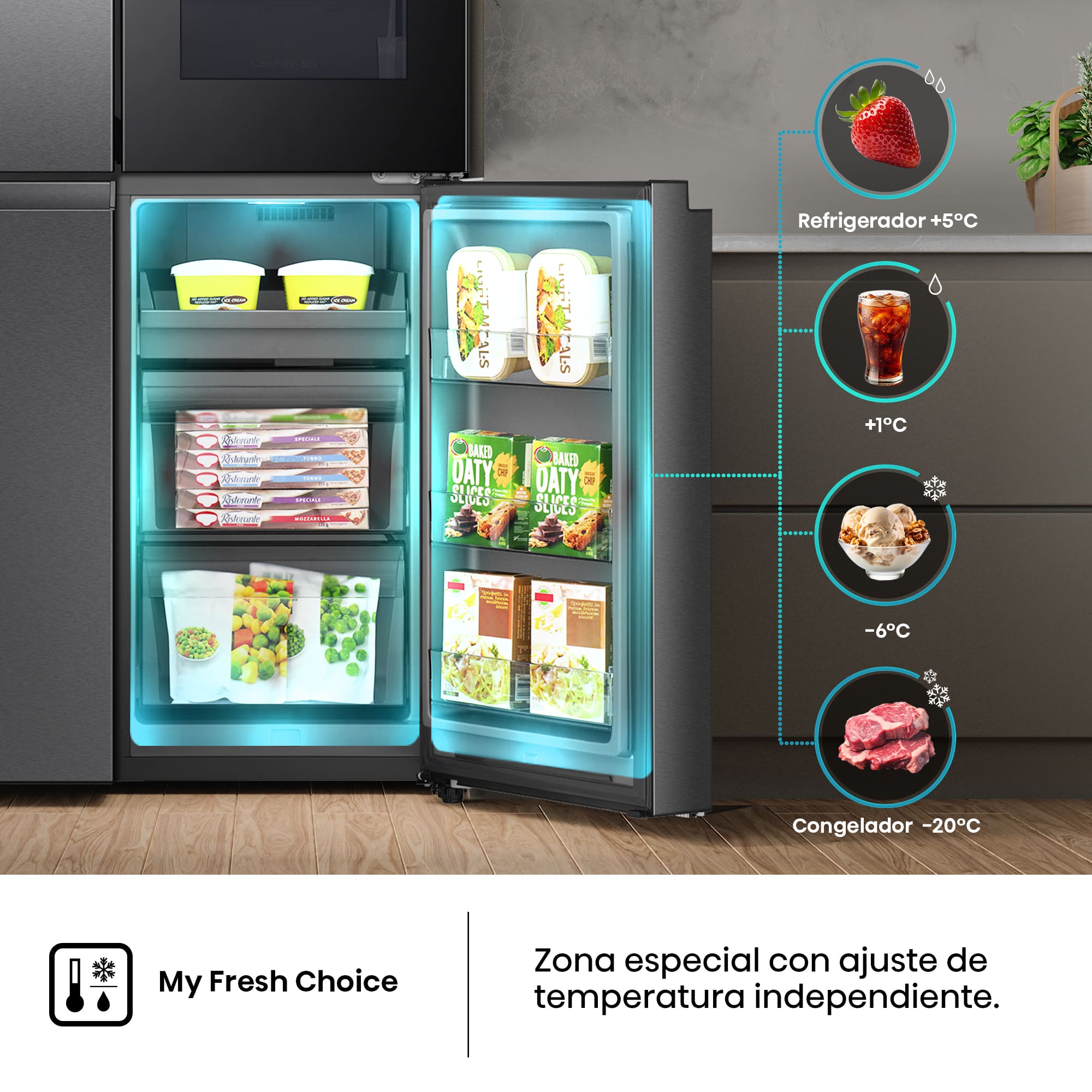 Hisense - RQ600P7SKE – Americano 4 Puertas De Libre Instalación, Clase E, Capacidad 615L, Color Dark Inox (Negro)