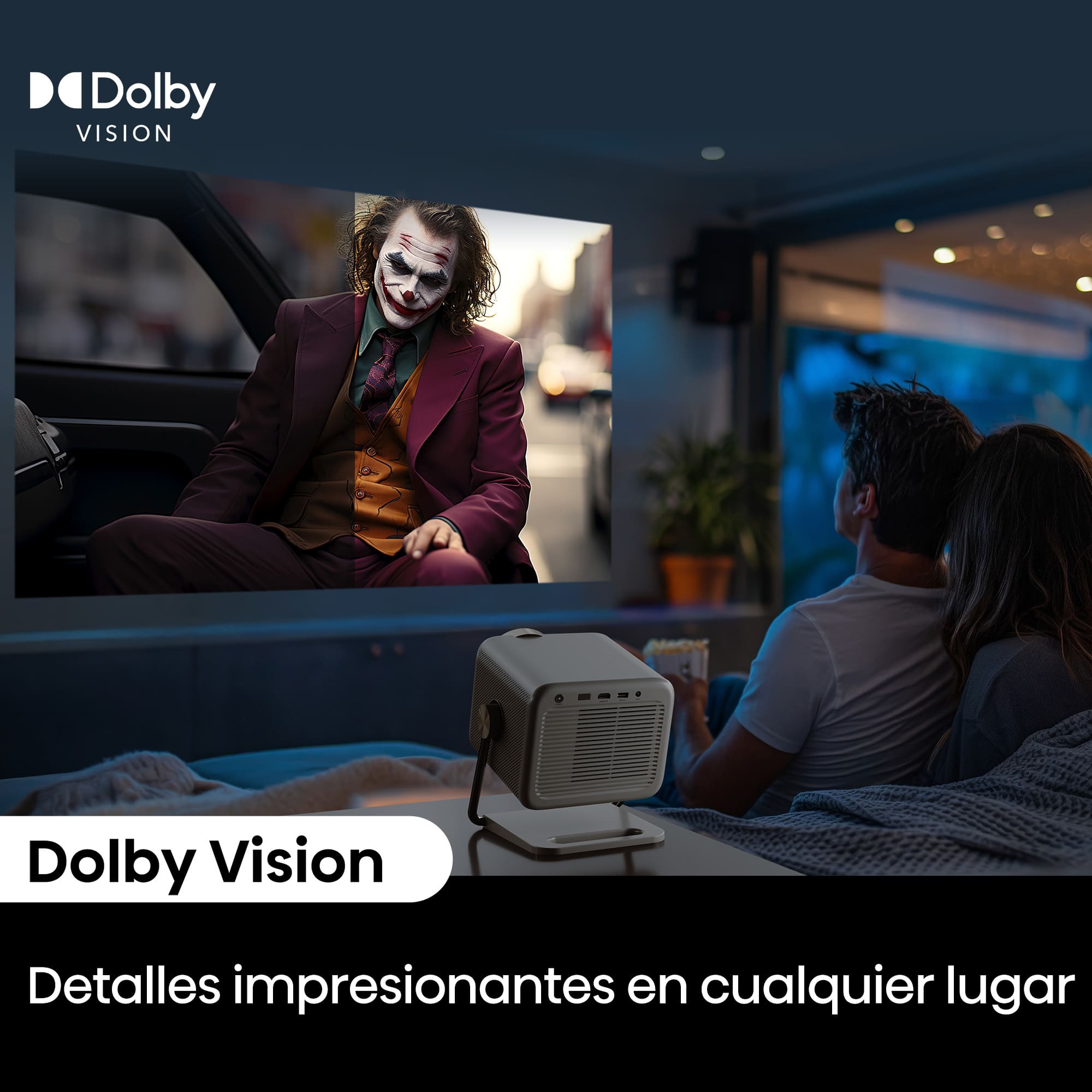 Hisense - M2 PRO – Mini Proyector Láser Trichroma UHD 4K Smart TV, 65 a 200 Pulgadas