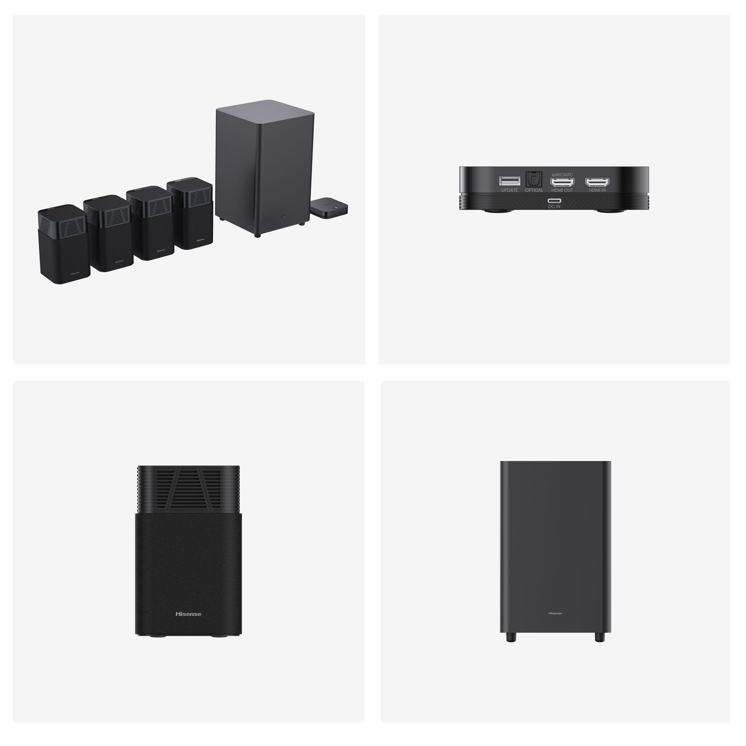 Hisense - Hisense HT – Saturn – Sistema de cine en casa 4.1.2, 13 altavoces, Subwoofer
