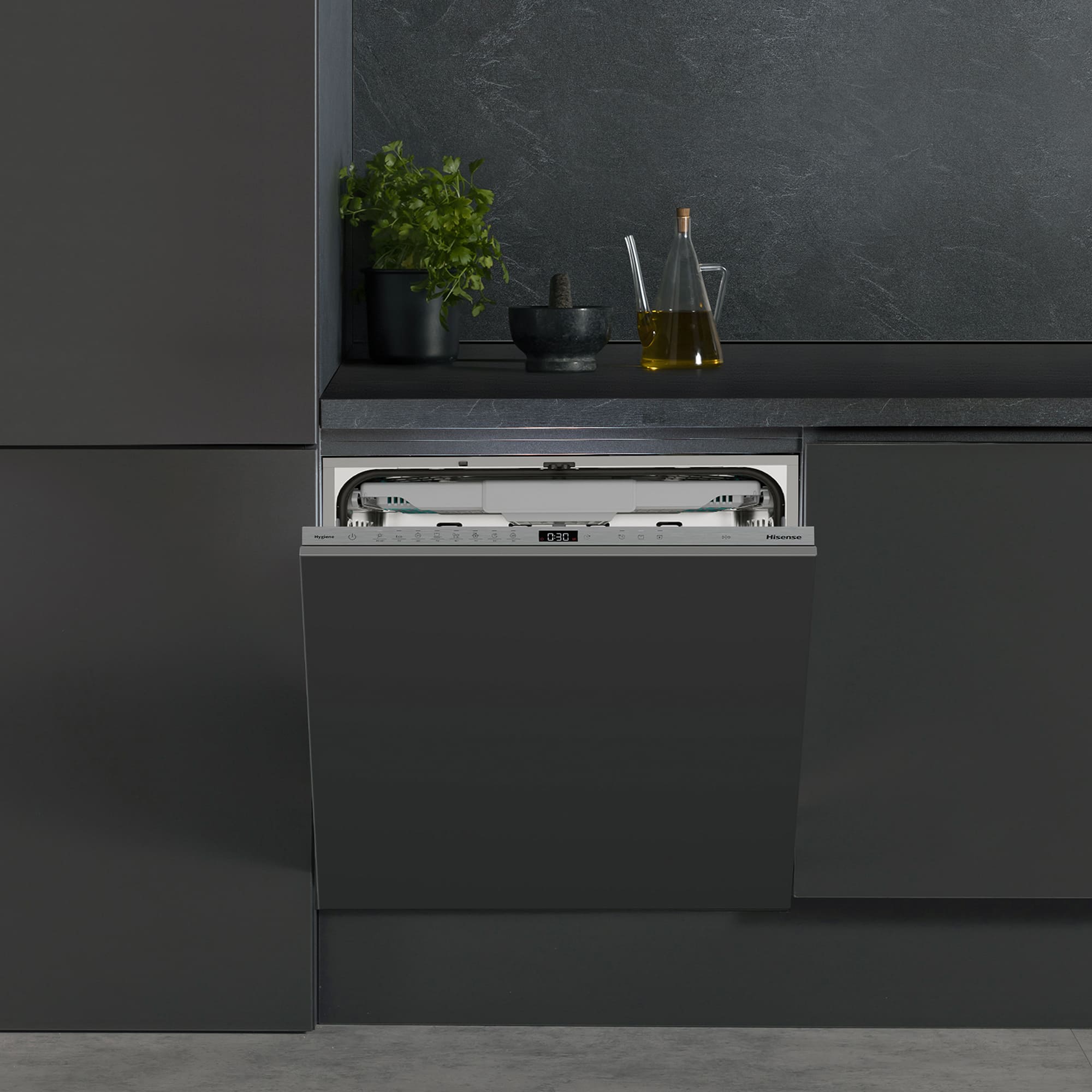 Hisense - HV16A – Lavavajillas 60Cm De Integración, Clase A, Capacidad 16 Serv.