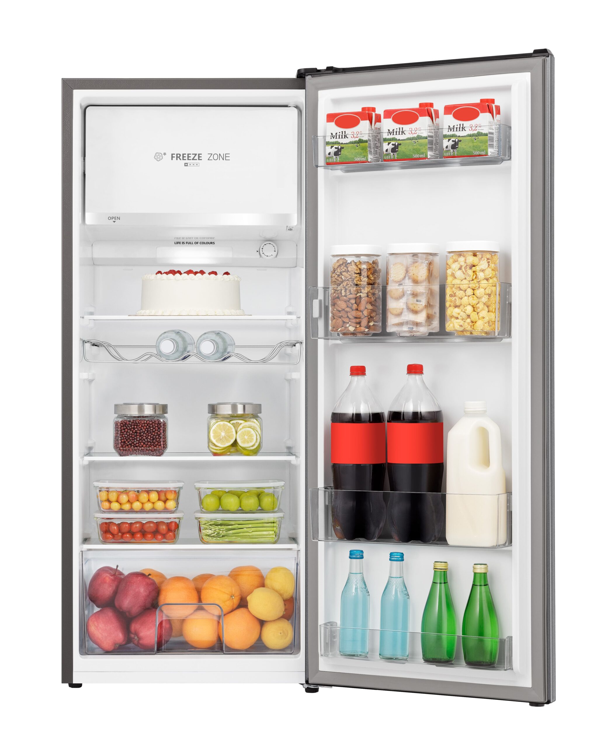 Hisense - RR220D4BDE – 1 Puerta De Libre Instalación, Clase E, Capacidad 165L, Color Inox