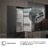 Americanos Cross Door RQ768N4GBE – Americano 4 Puertas Kitchen Fit de Libre Instalación, Clase E, Capacidad 591L, Color Cristal Negro