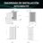 Americanos Cross Door RQ768N4GBE – Americano 4 Puertas Kitchen Fit de Libre Instalación, Clase E, Capacidad 591L, Color Cristal Negro