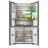 Americanos Cross Door RQ768N4GBE – Americano 4 Puertas Kitchen Fit de Libre Instalación, Clase E, Capacidad 591L, Color Cristal Negro