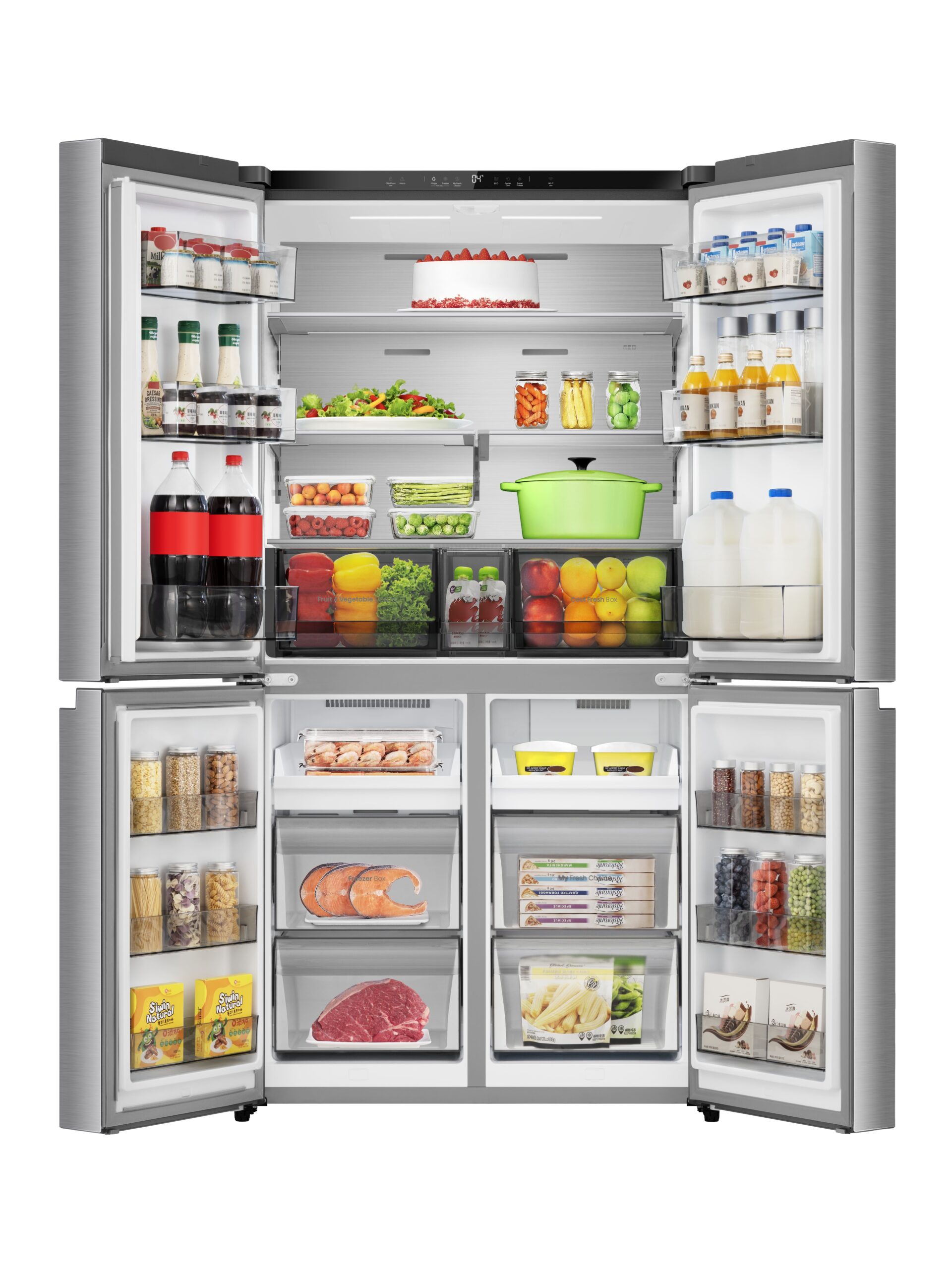 Hisense - RQ5P640SSSD – Americano 4 Puertas De Libre Instalación, Clase D, Capacidad 647L, Color Inox