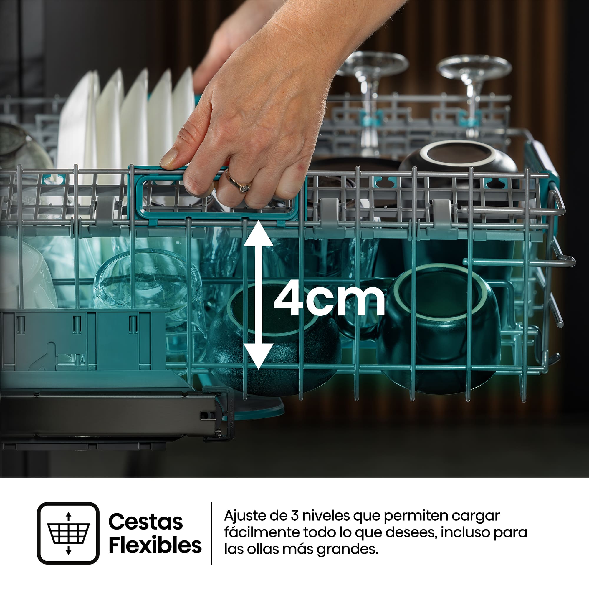 Hisense - HV16A – Lavavajillas 60Cm De Integración, Clase A, Capacidad 16 Serv.