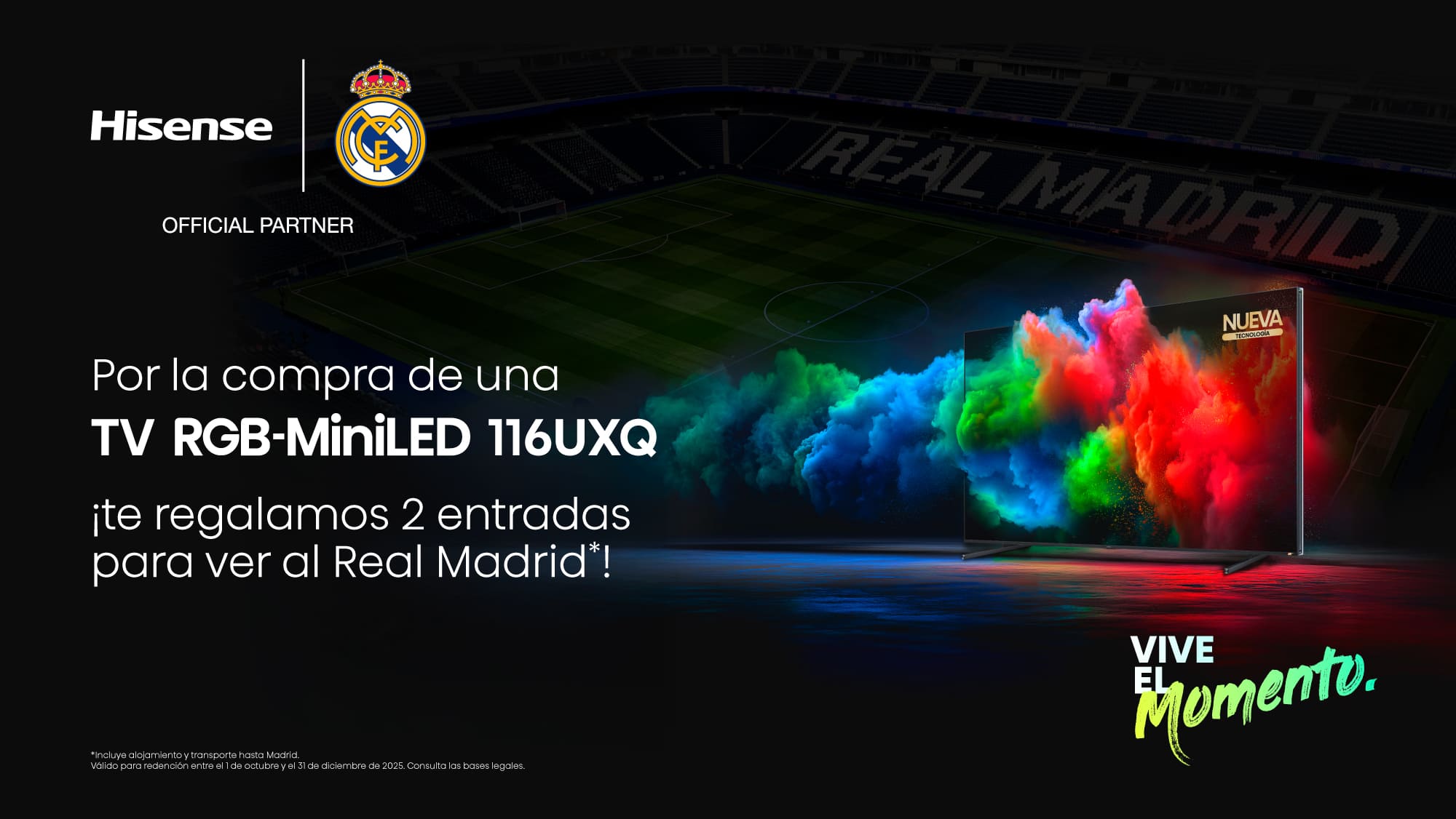 La nueva TV Hisense Mini-LED RGB te lleva a ver el mejor fútbol